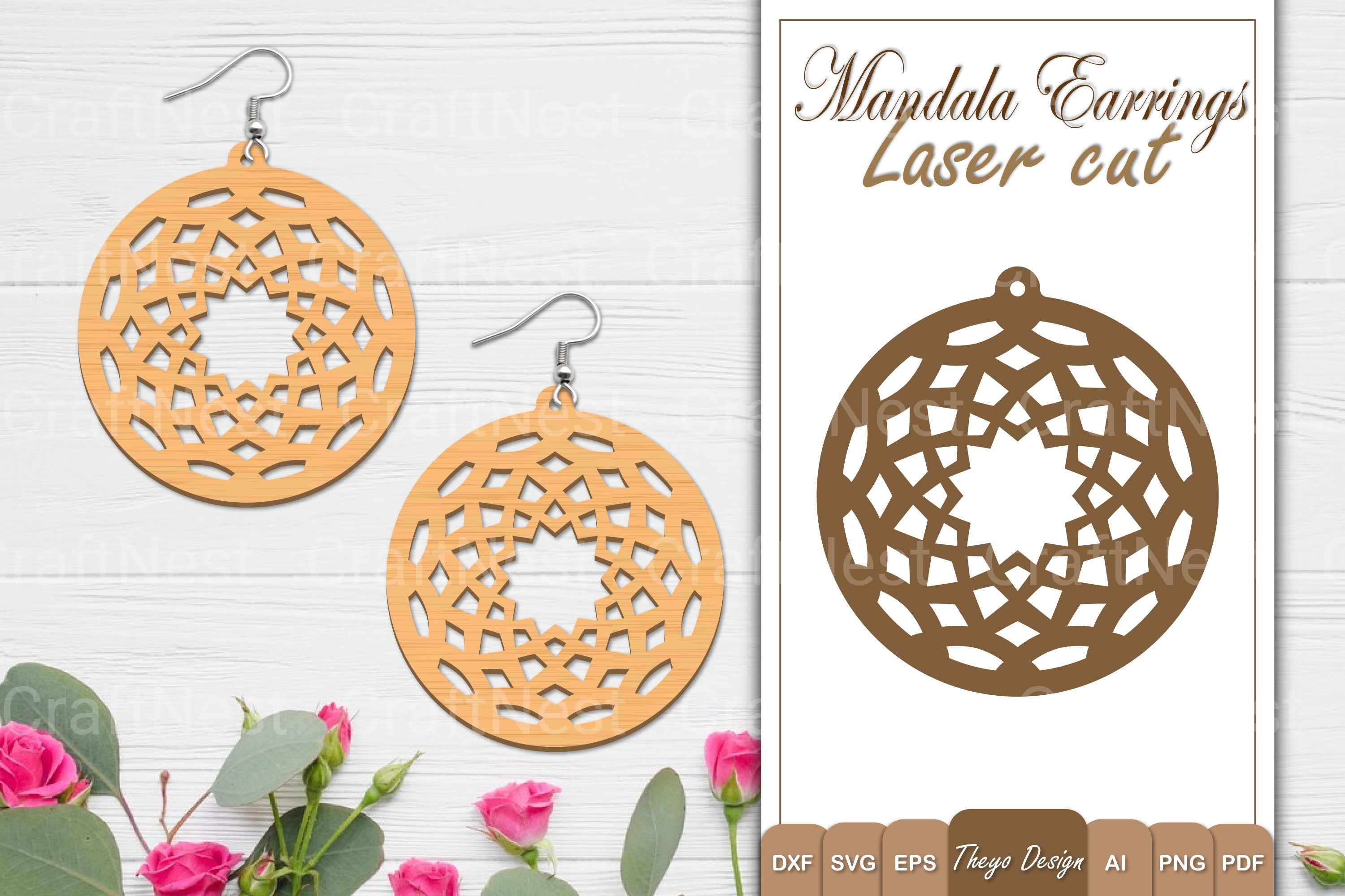 Earrings Mandala SVG Bundle