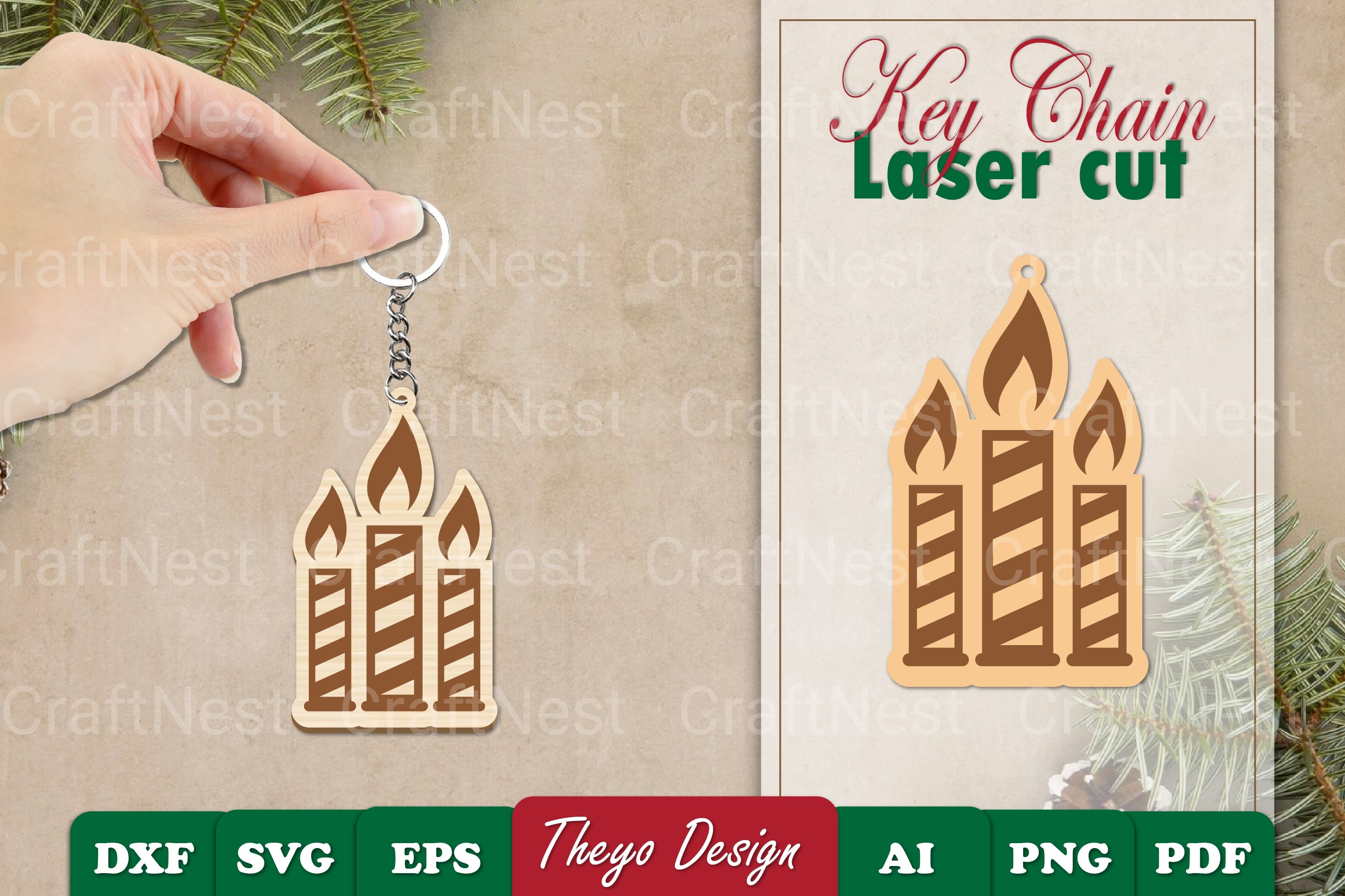 Christmas Keychain SVG Bundle