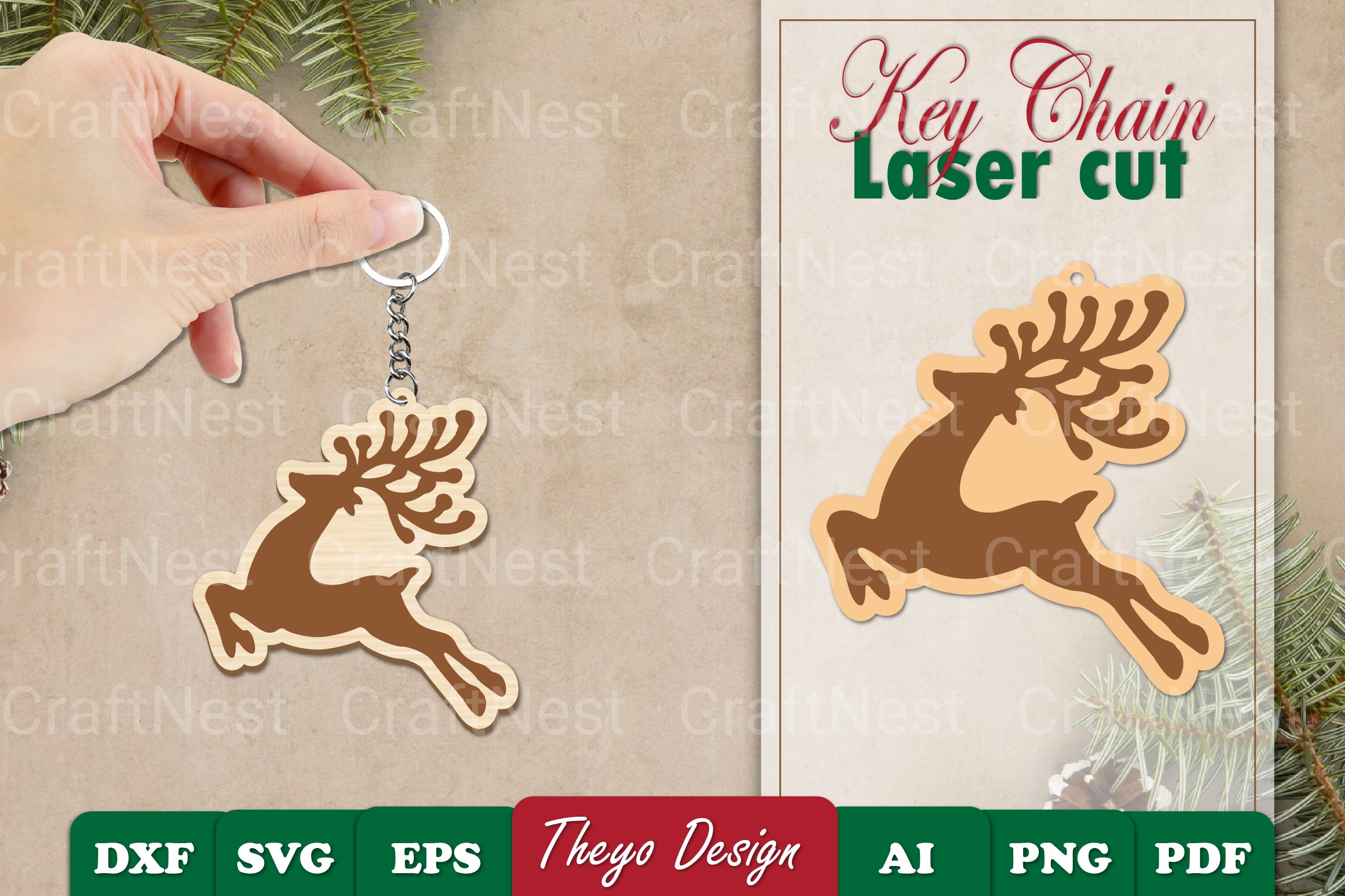 Christmas Keychain SVG Bundle