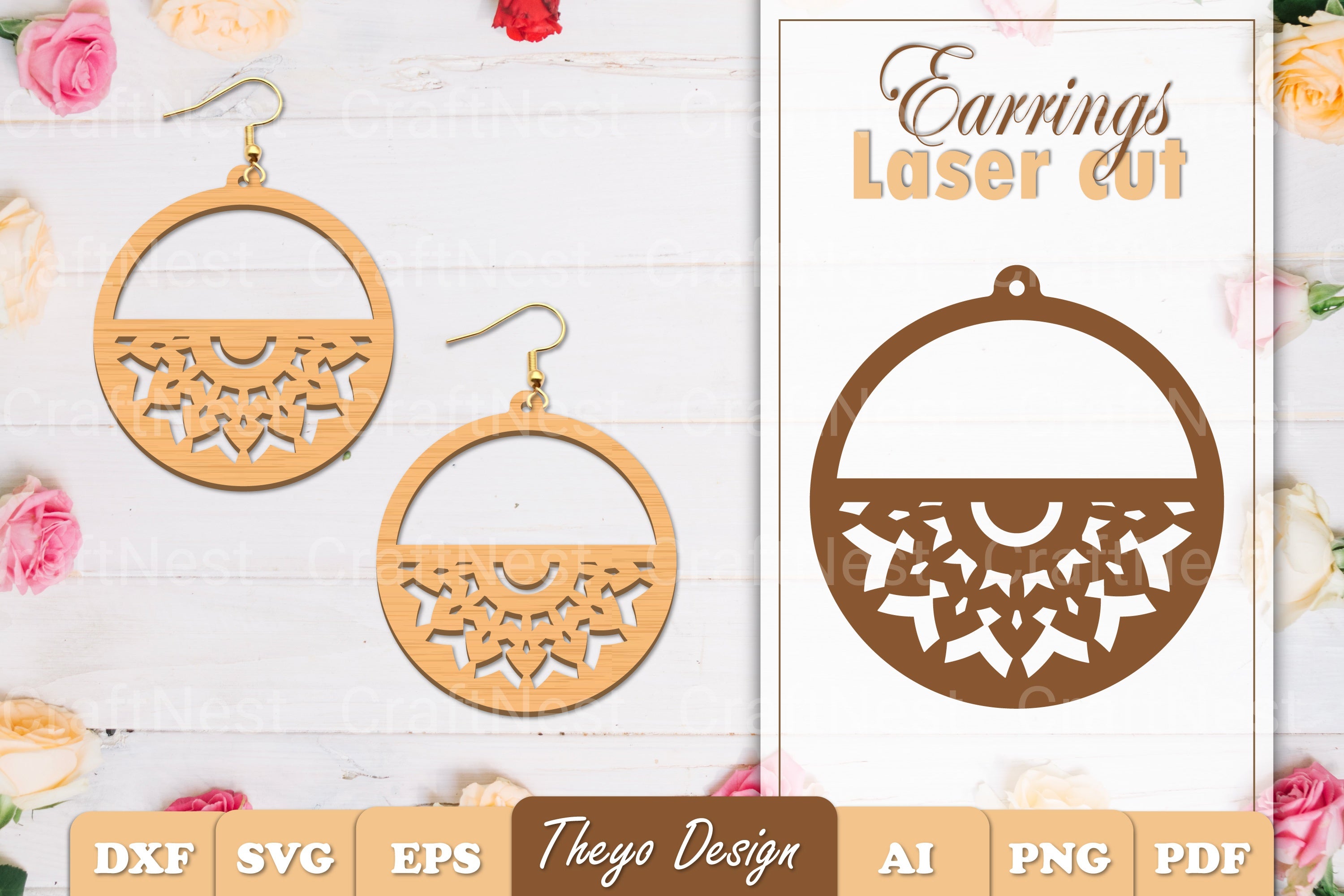 Earrings Mandala SVG Bundle