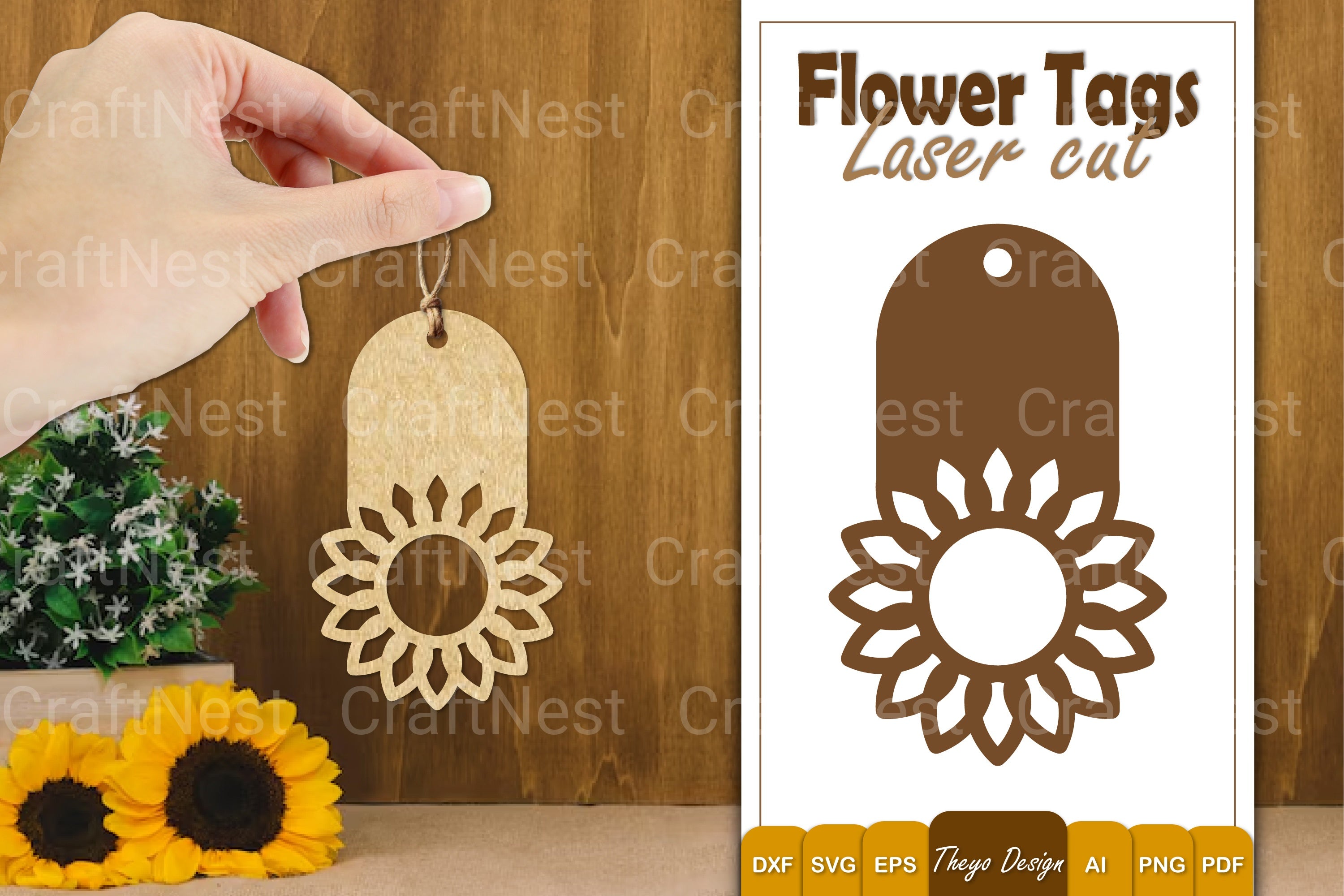 Flower Tags SVG Bundle
