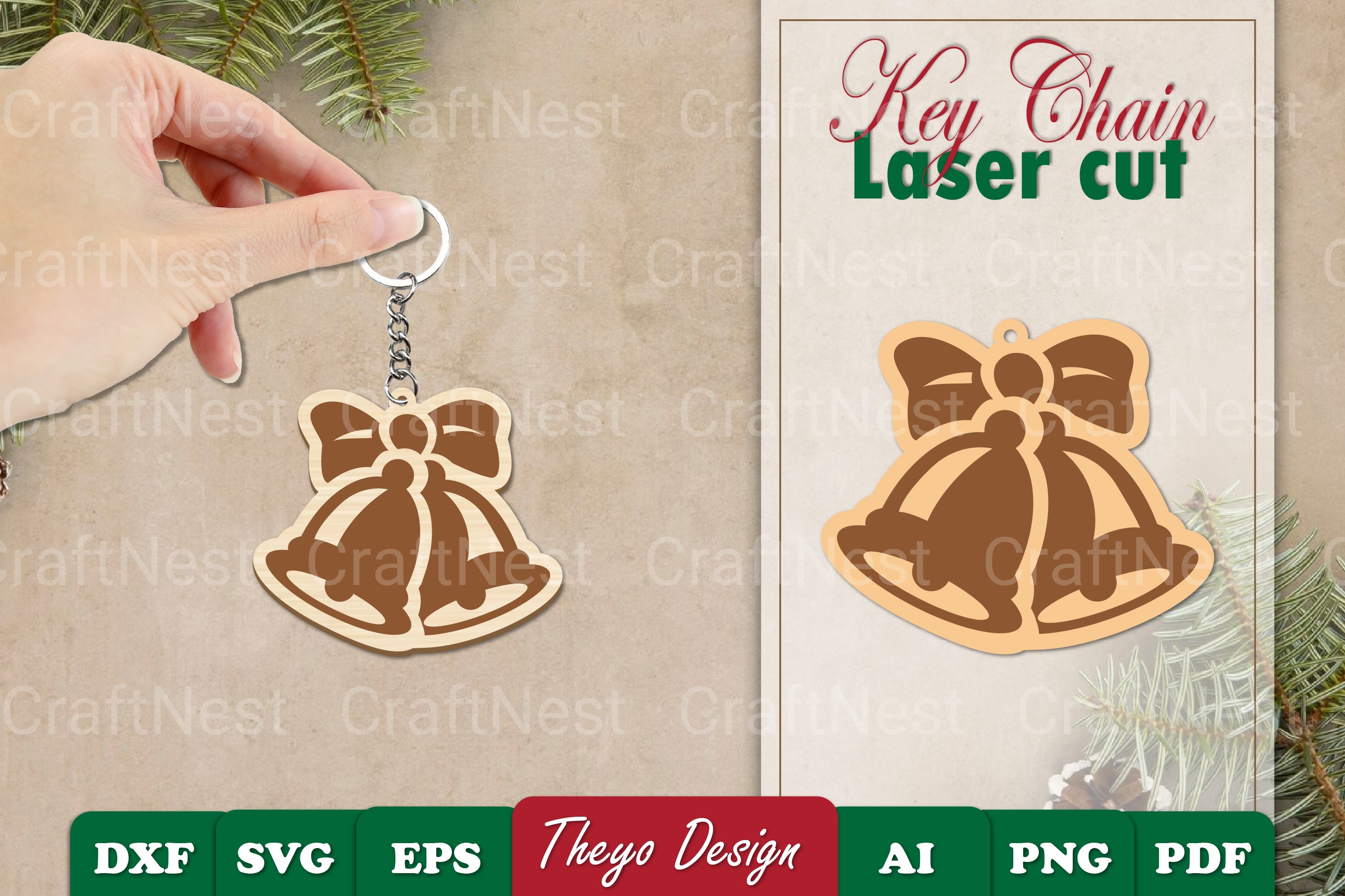Christmas Keychain SVG Bundle