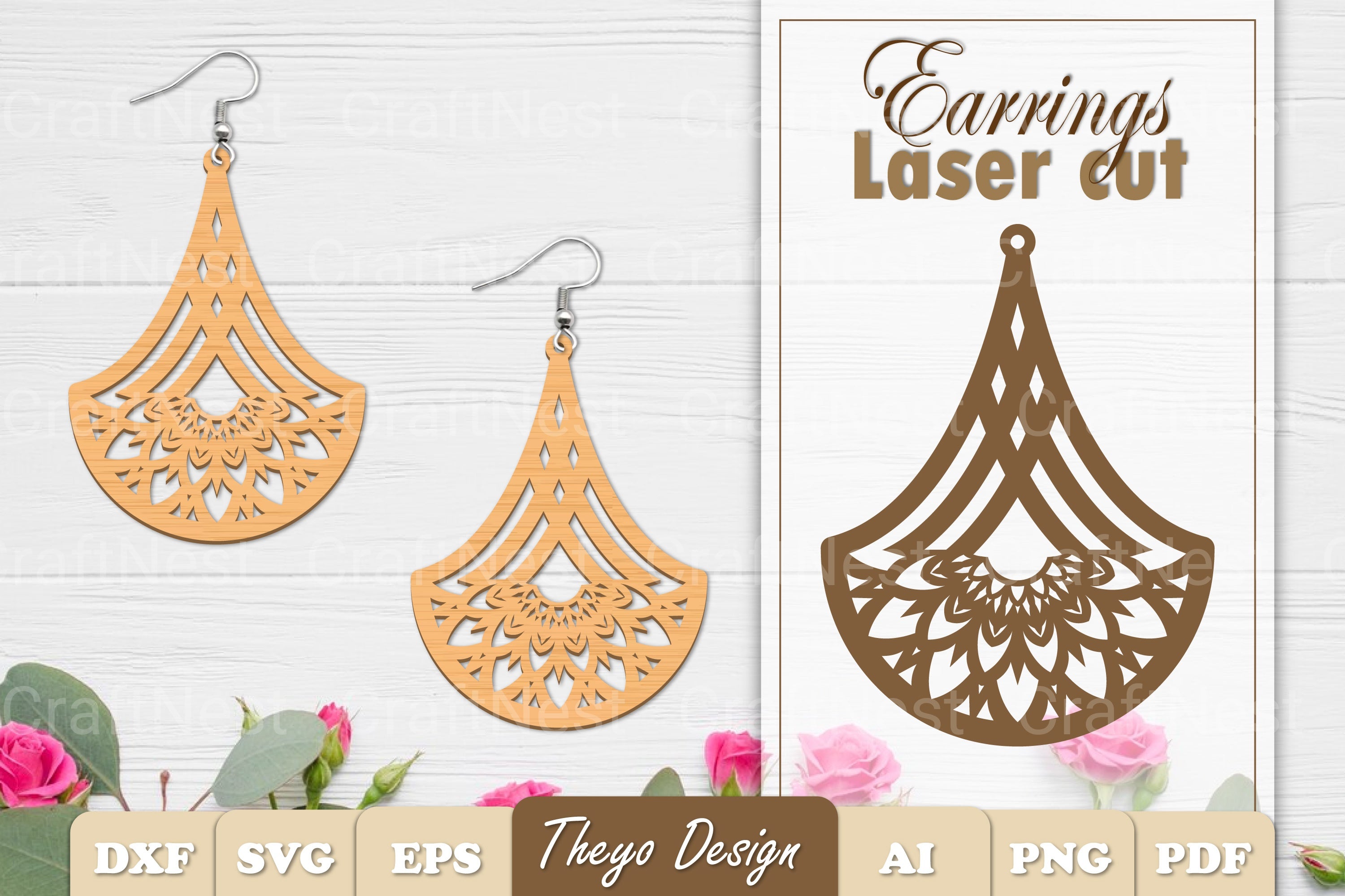 Earrings Mandala SVG Bundle