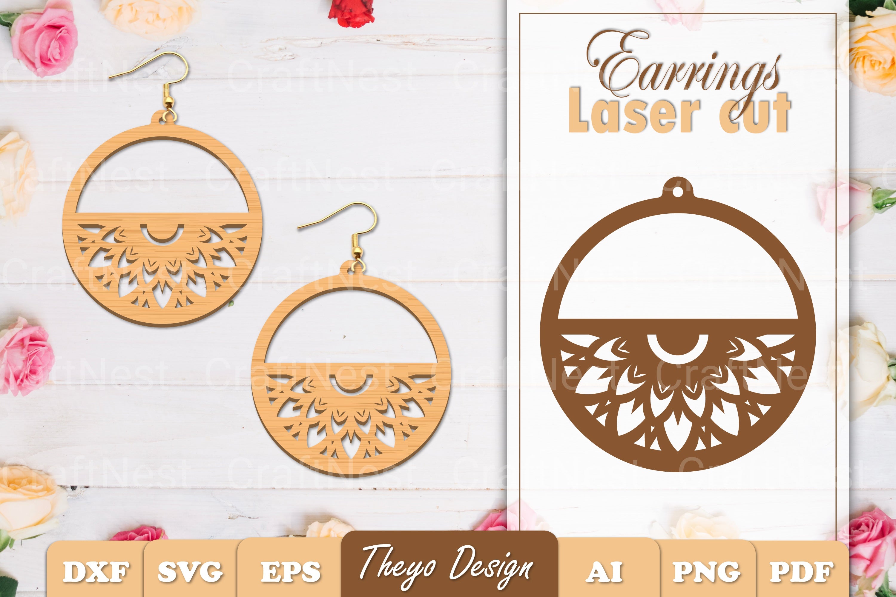 Earrings Mandala SVG Bundle