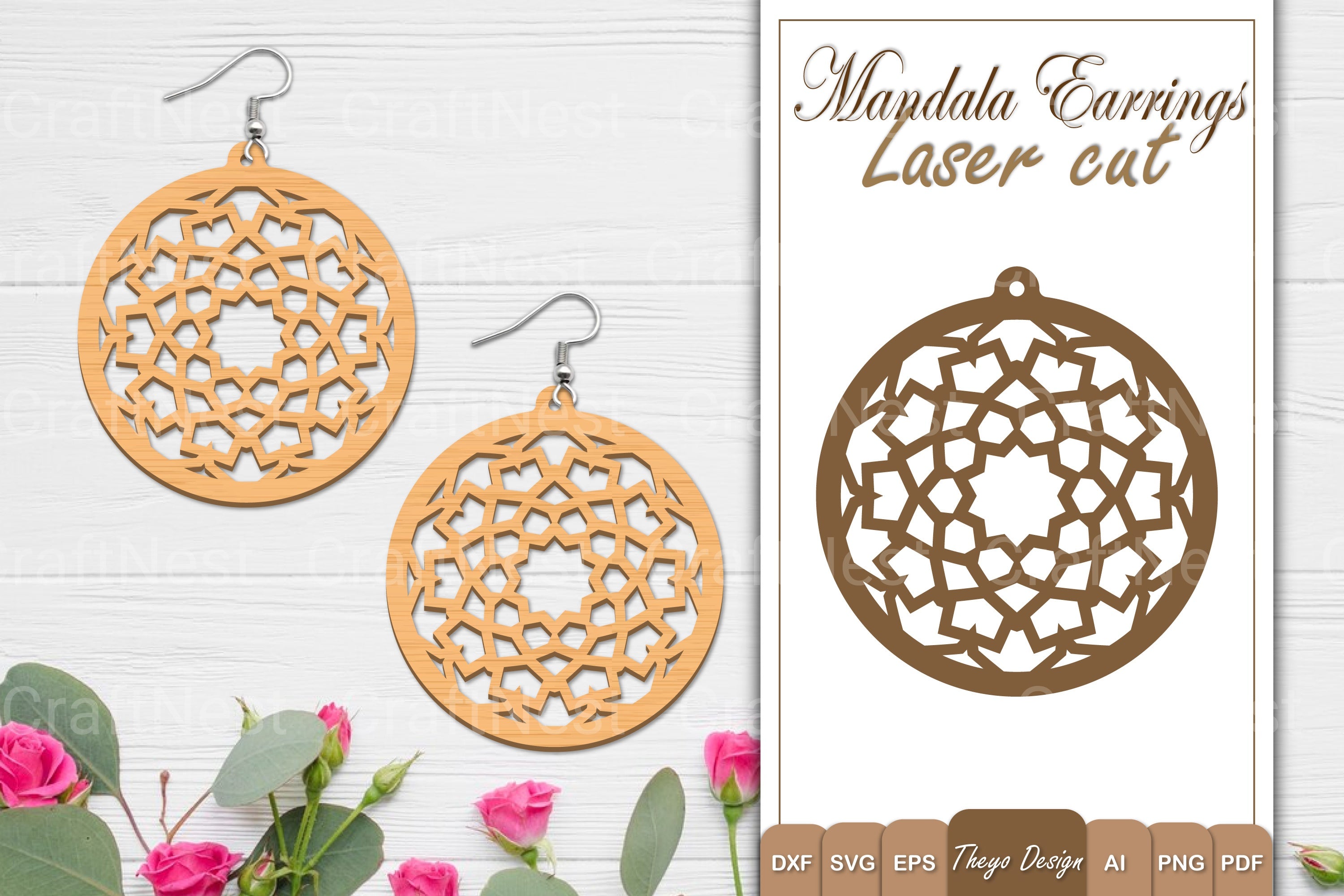 Earrings Mandala SVG Bundle