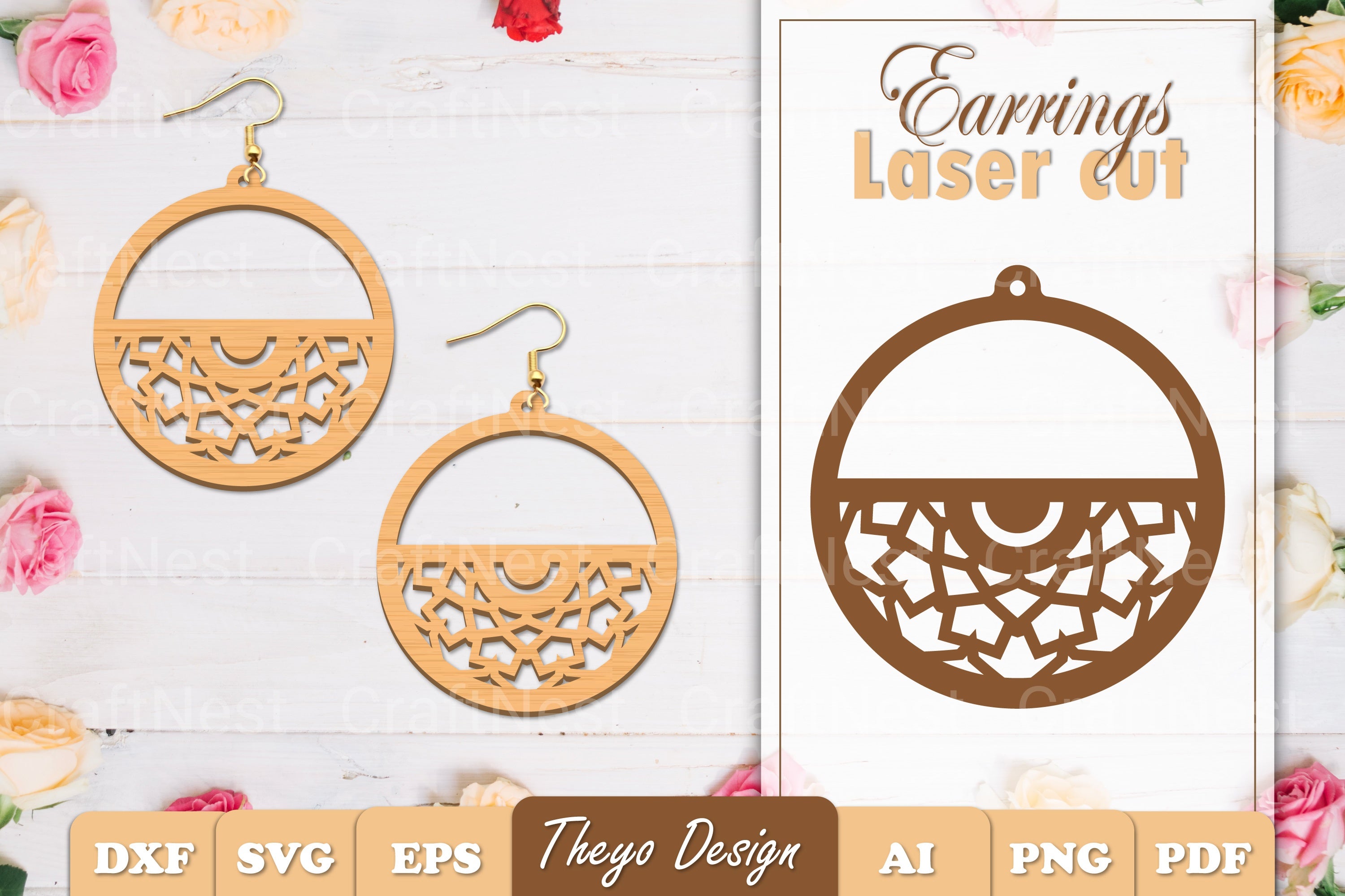 Earrings Mandala SVG Bundle