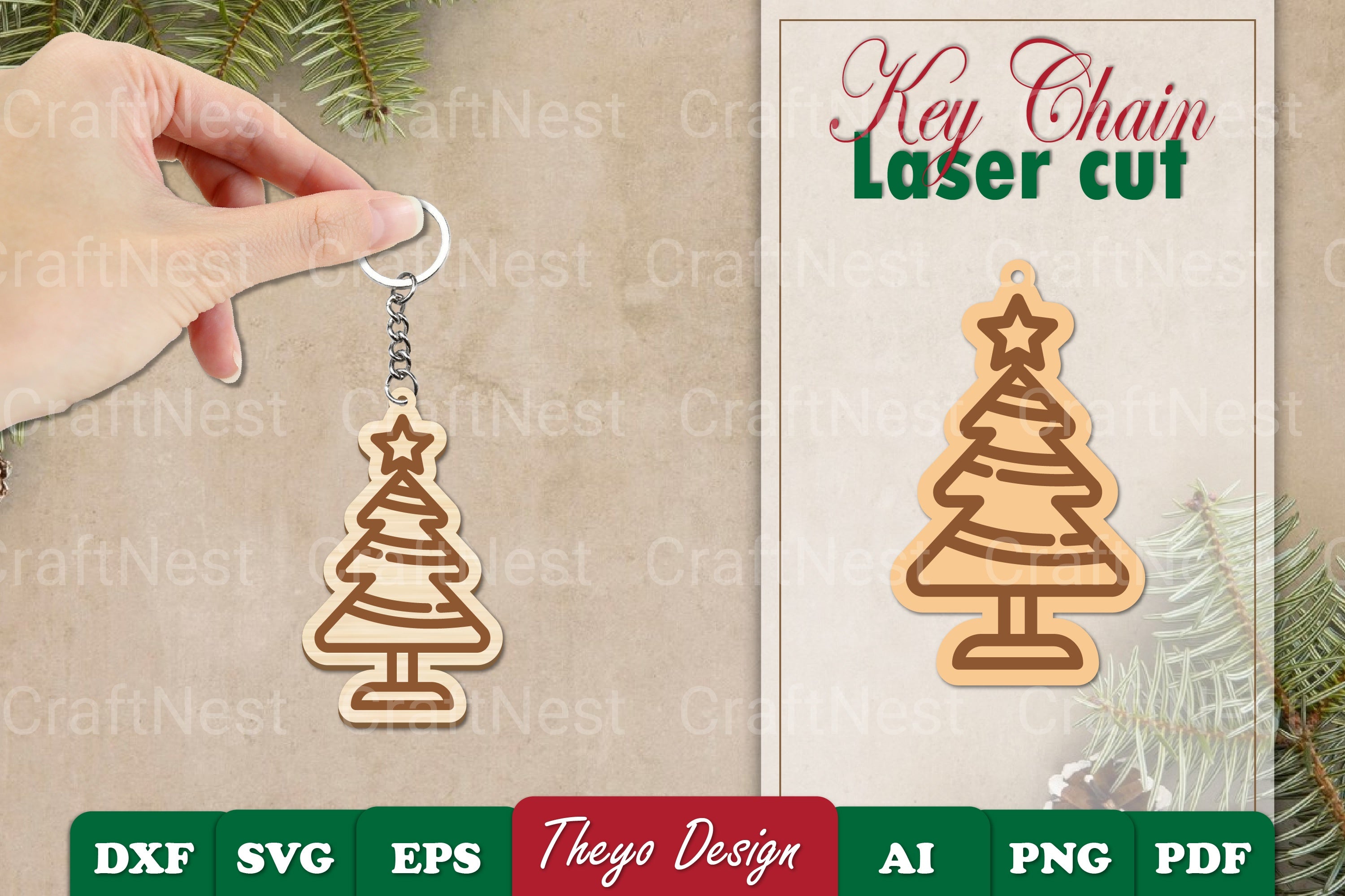 Christmas Keychain SVG Bundle