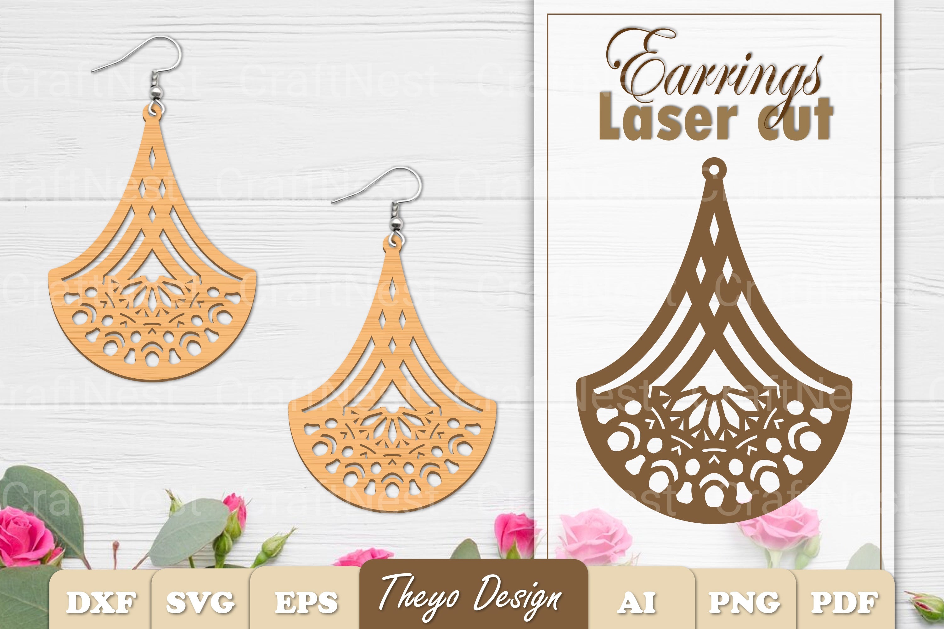 Earrings Mandala SVG Bundle