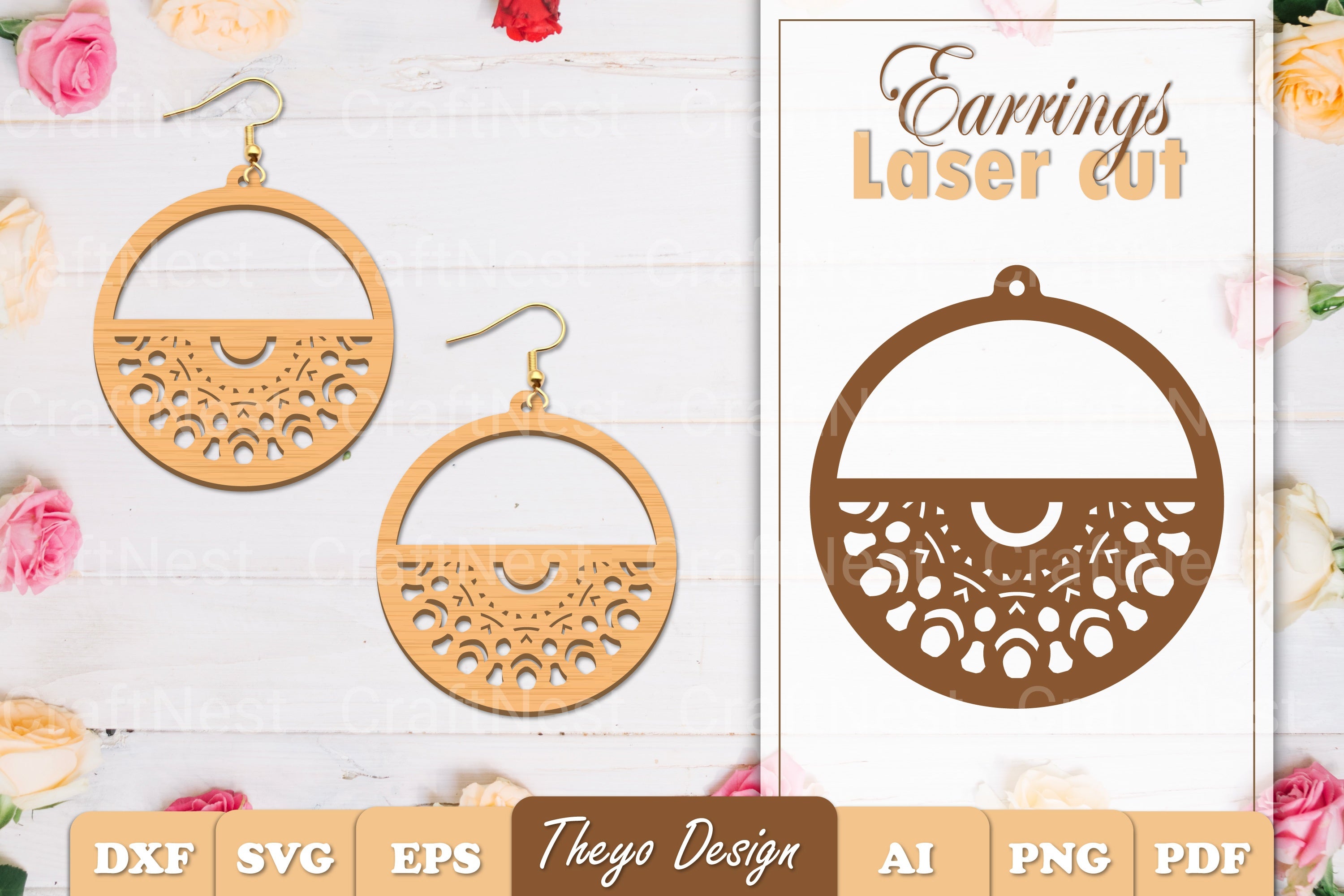 Earrings Mandala SVG Bundle