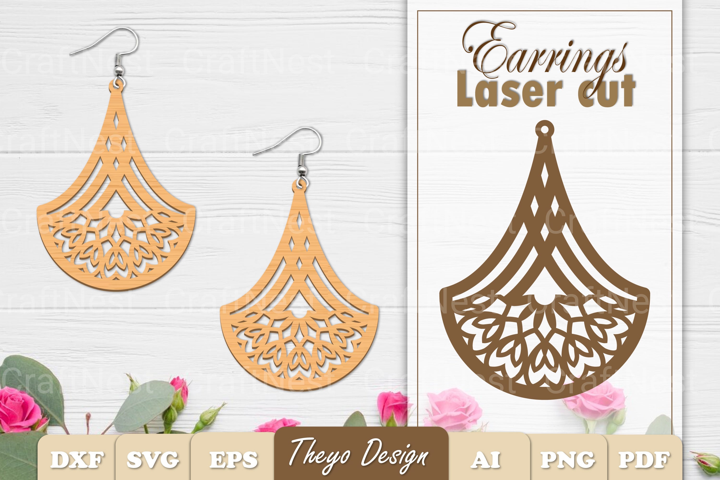 Earrings Mandala SVG Bundle
