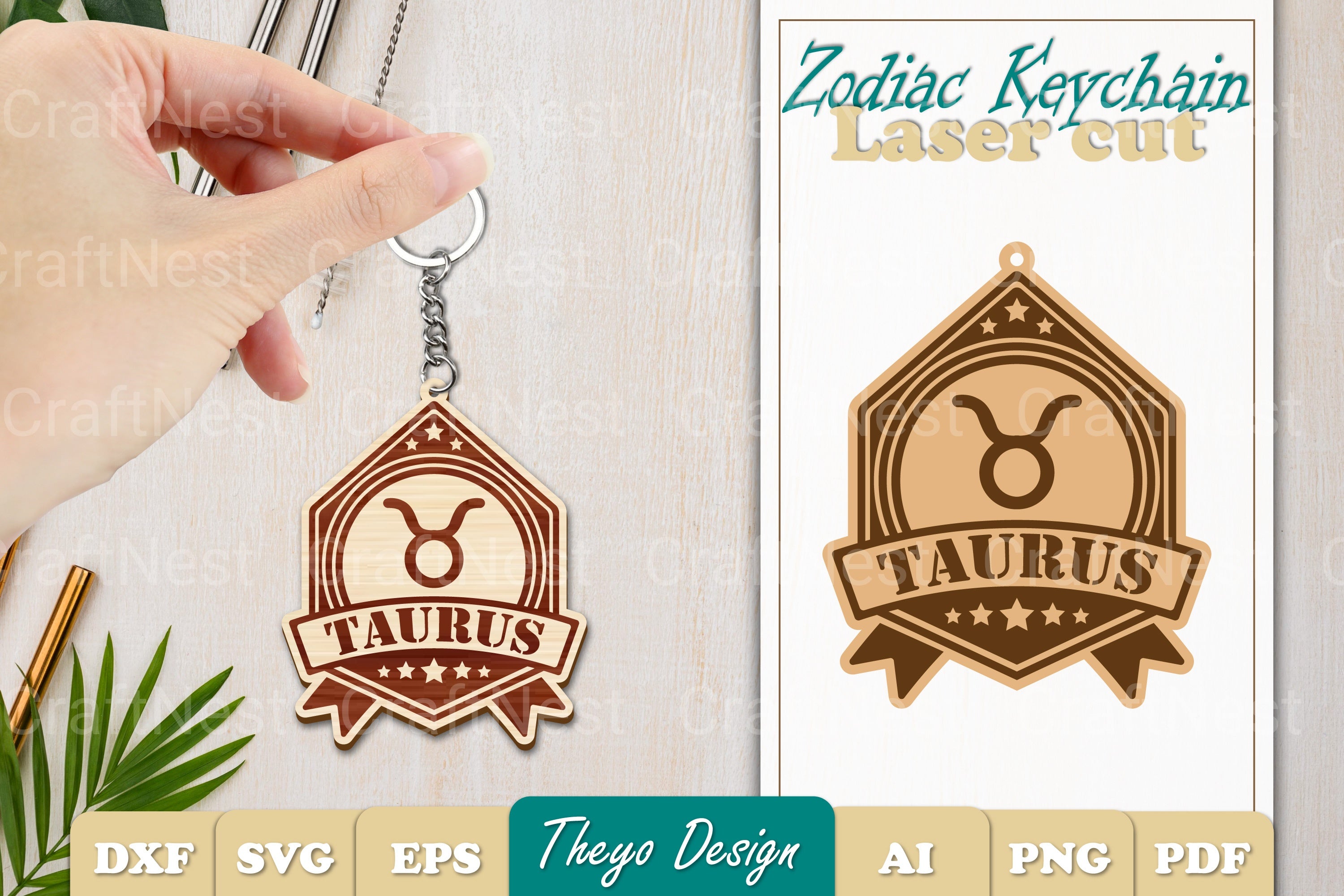 Zodiac Keychain SVG Bundle