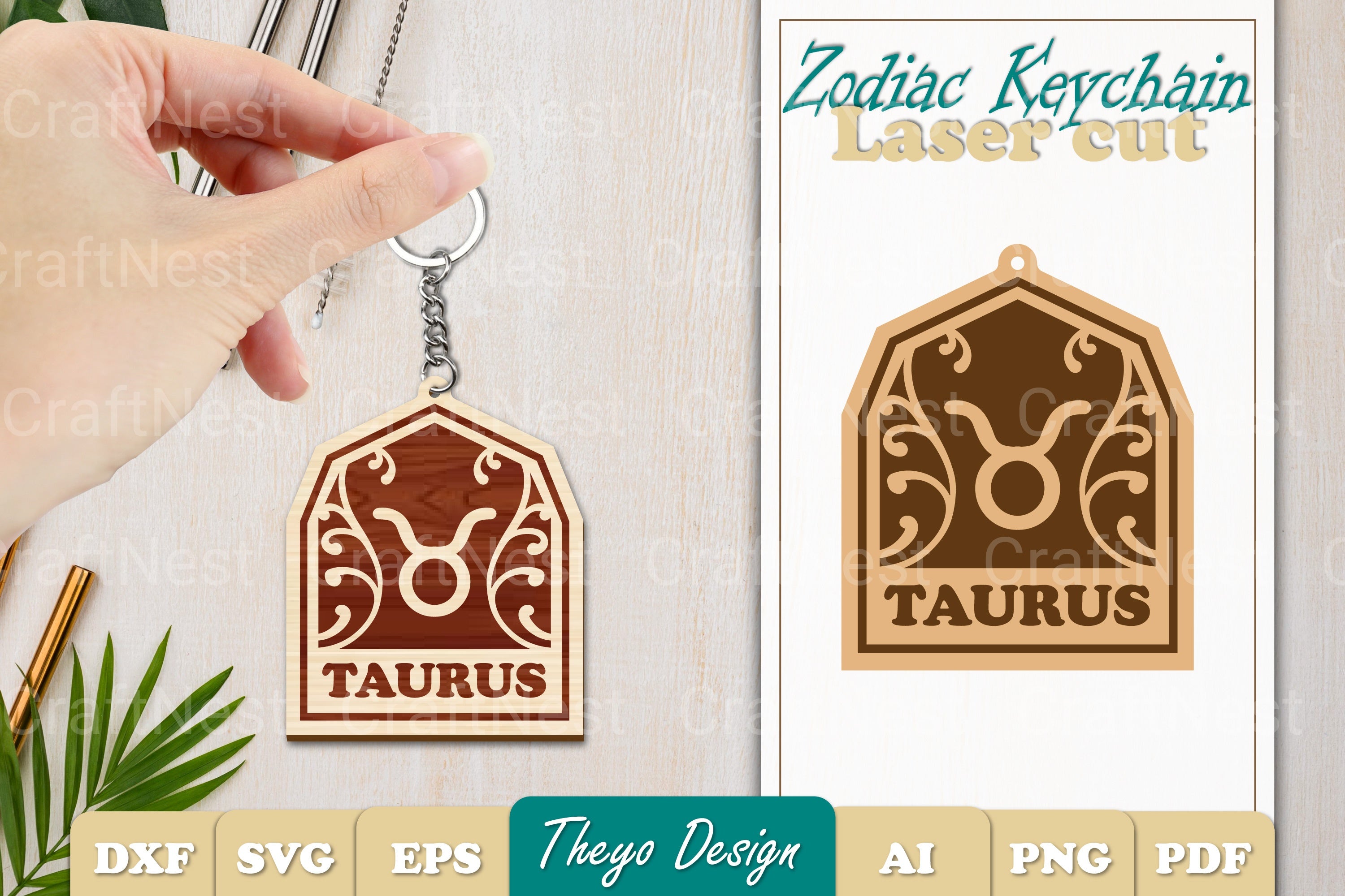 Zodiac Keychain SVG Bundle Collection