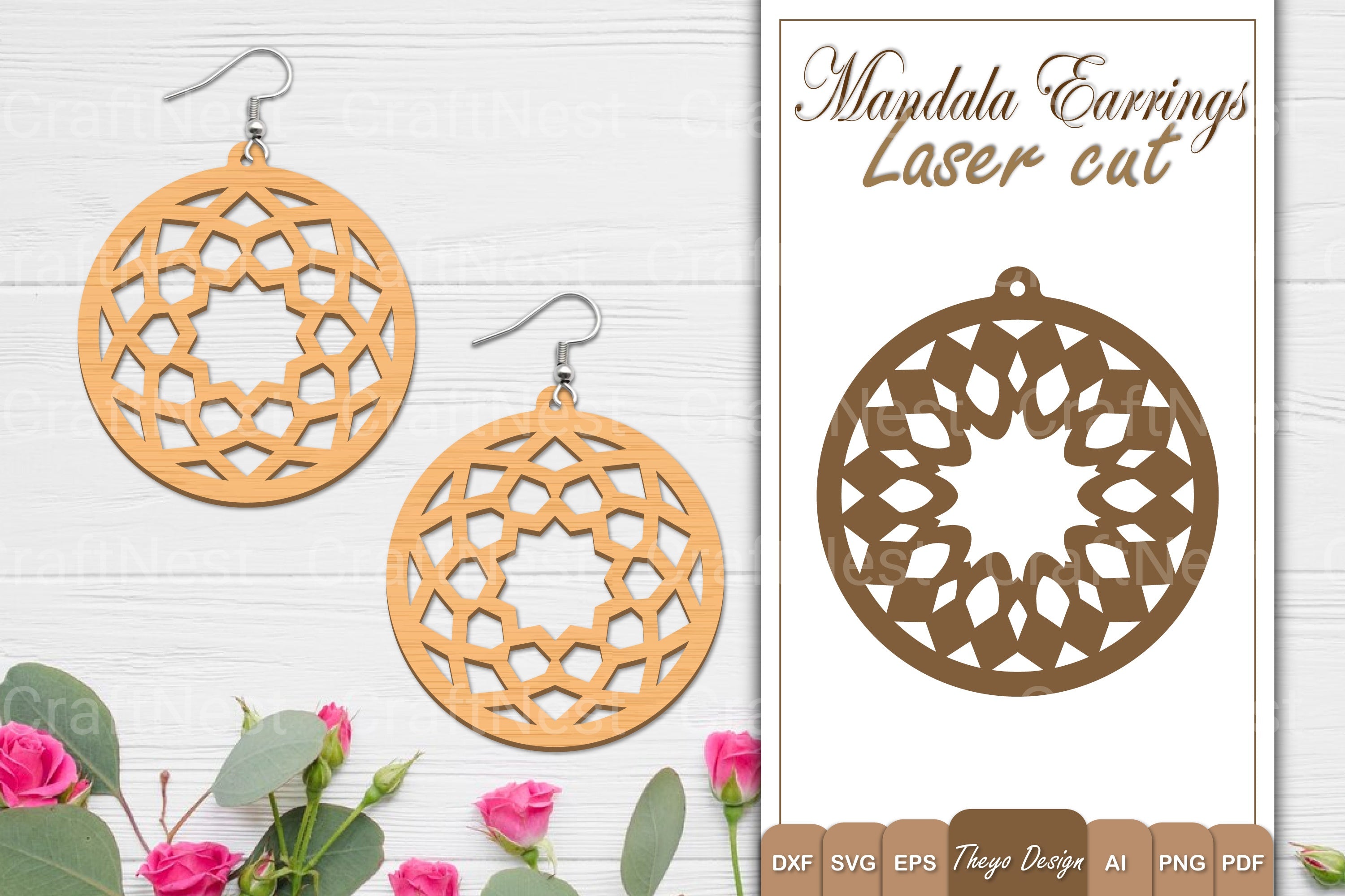 Earrings Mandala SVG Bundle