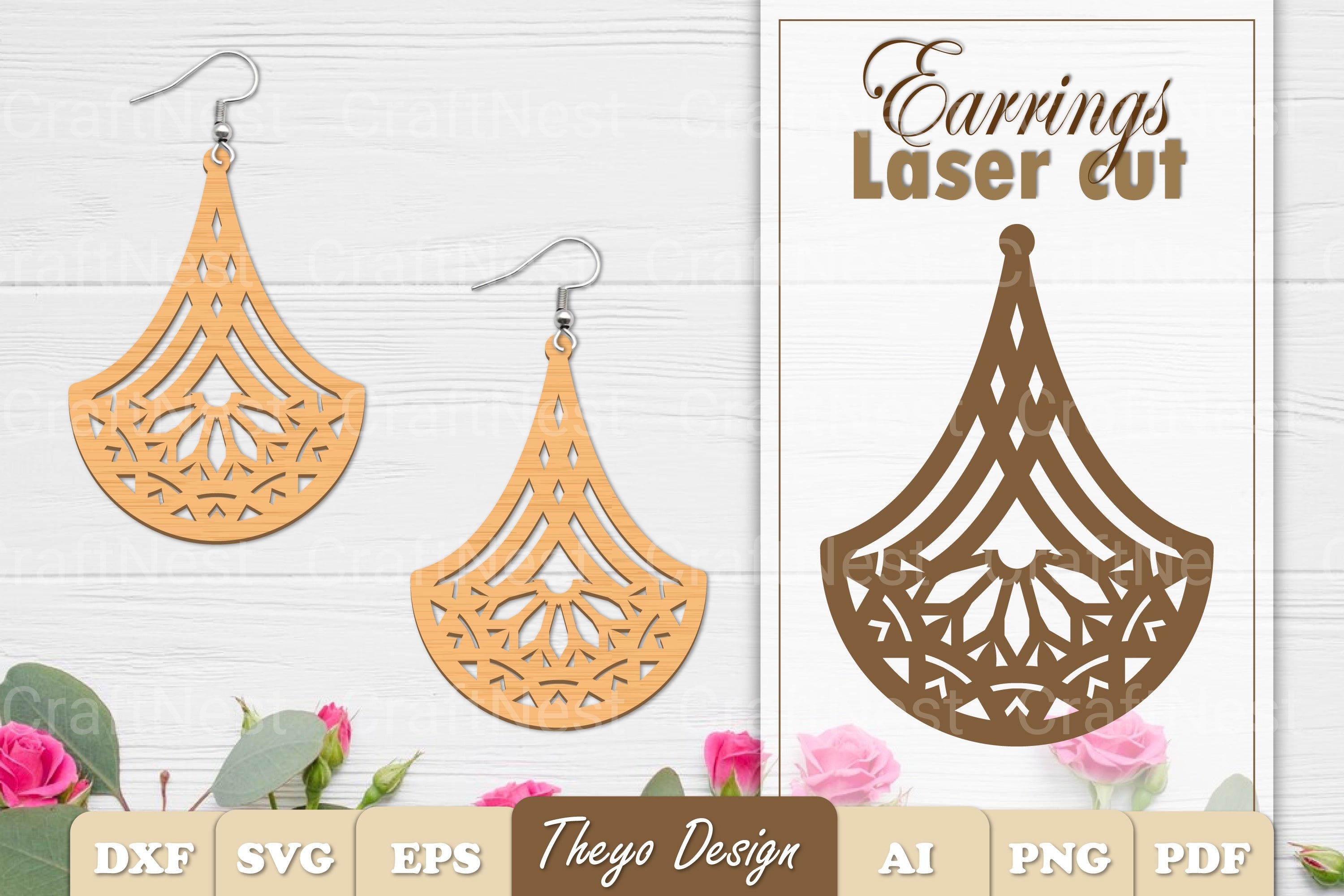Earrings Mandala SVG Bundle