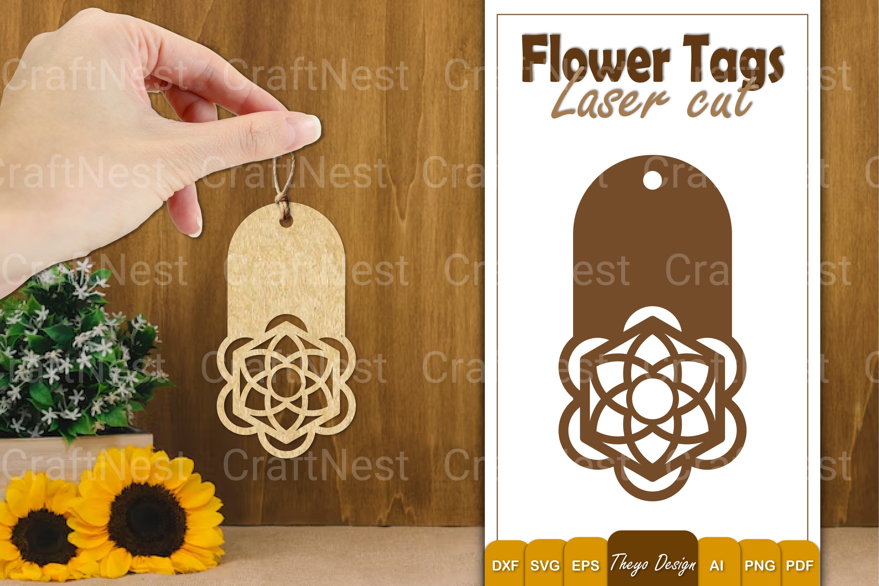 Flower Tags SVG Bundle