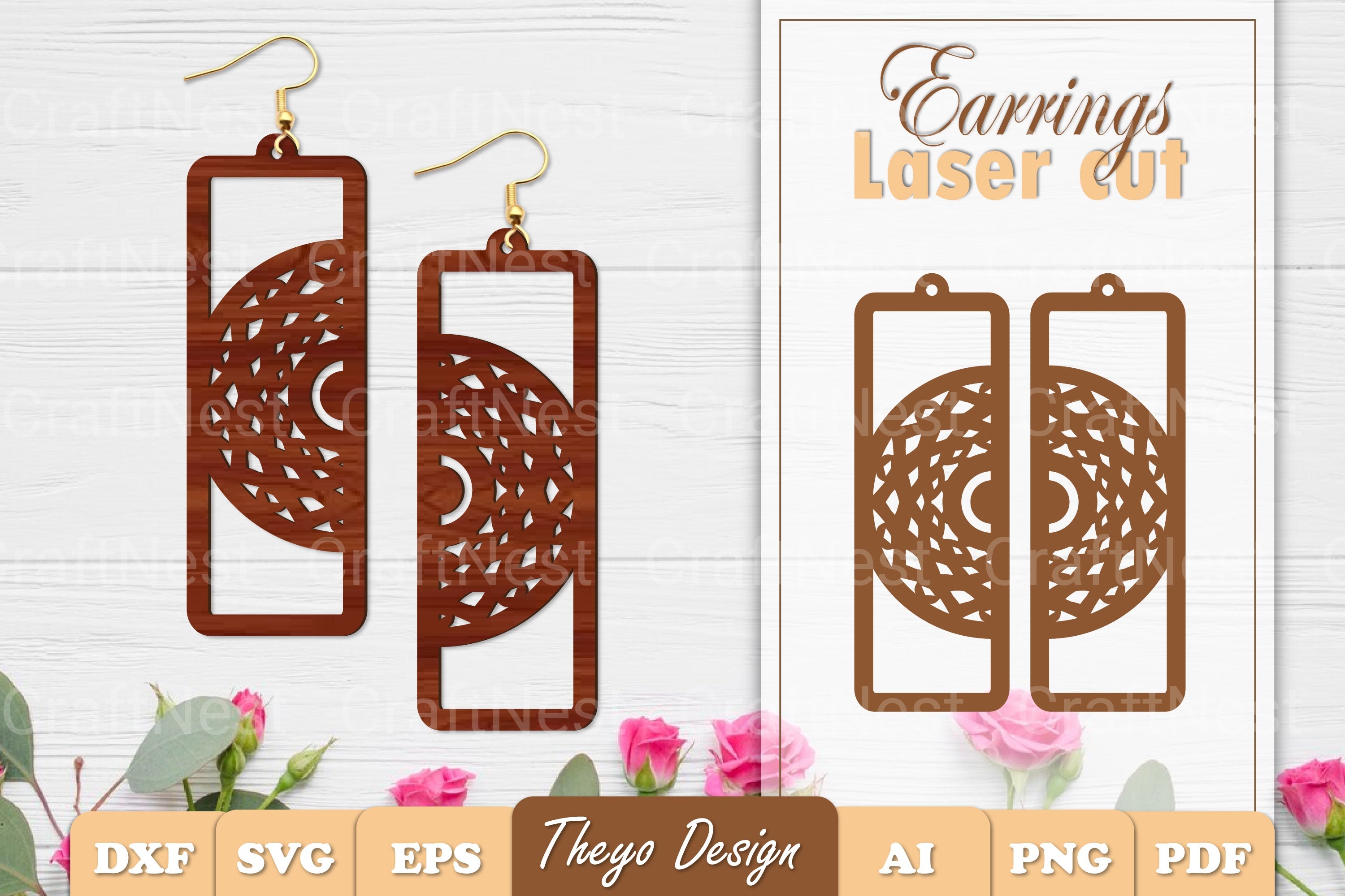 Earrings Mandala SVG Bundle