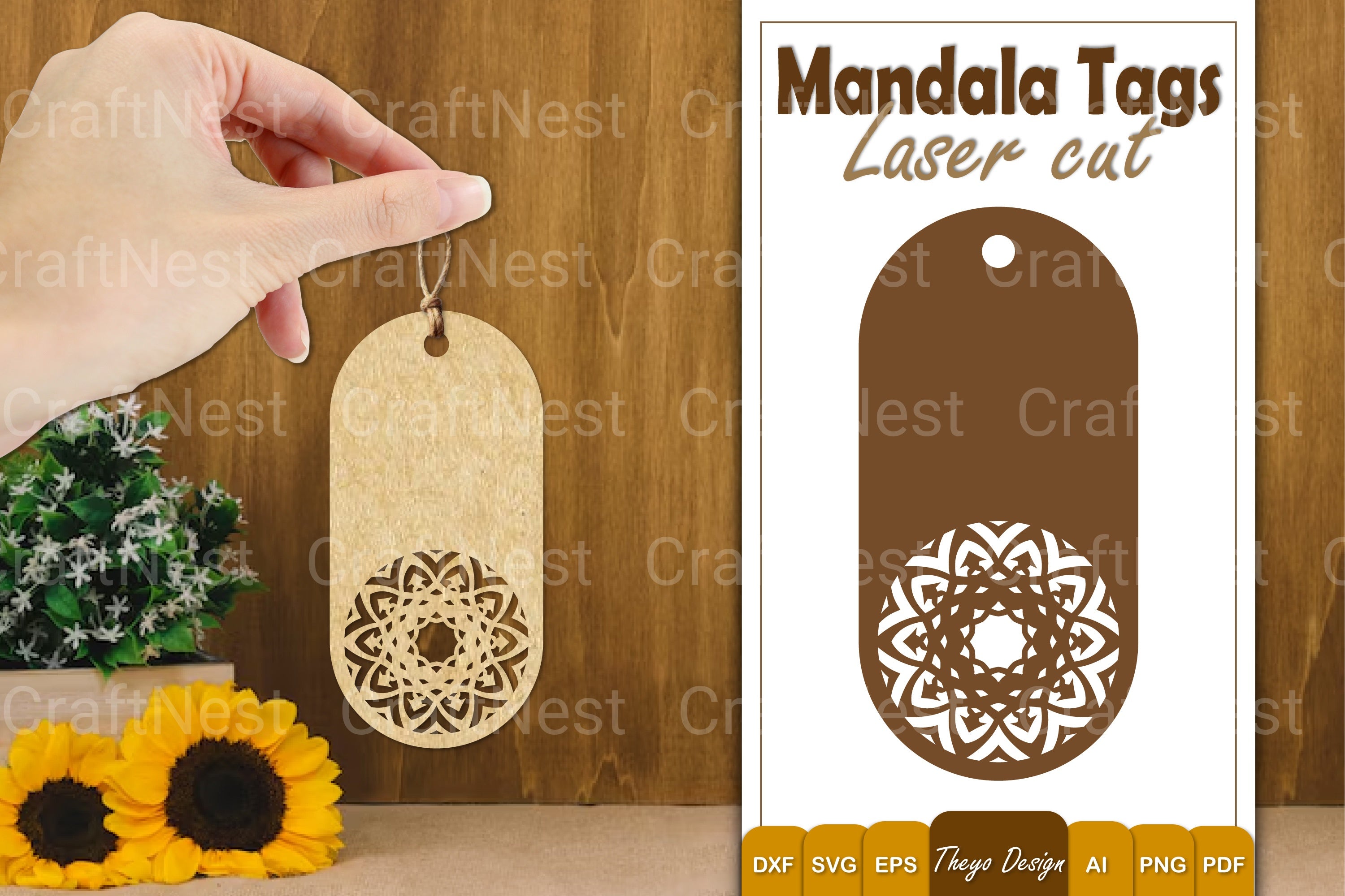 Mandala Tags SVG Bundle for SVG