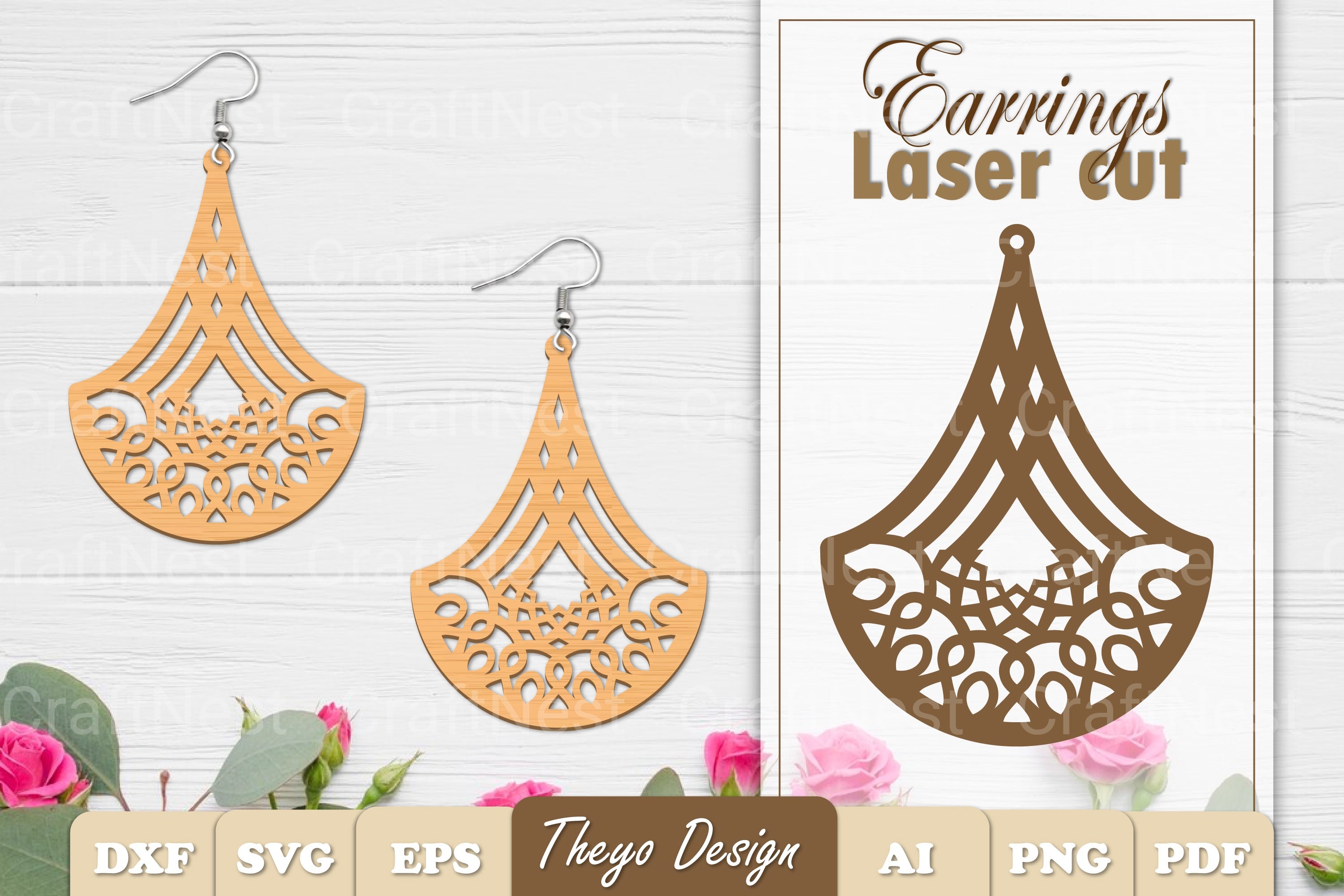 Earrings Mandala SVG Bundle