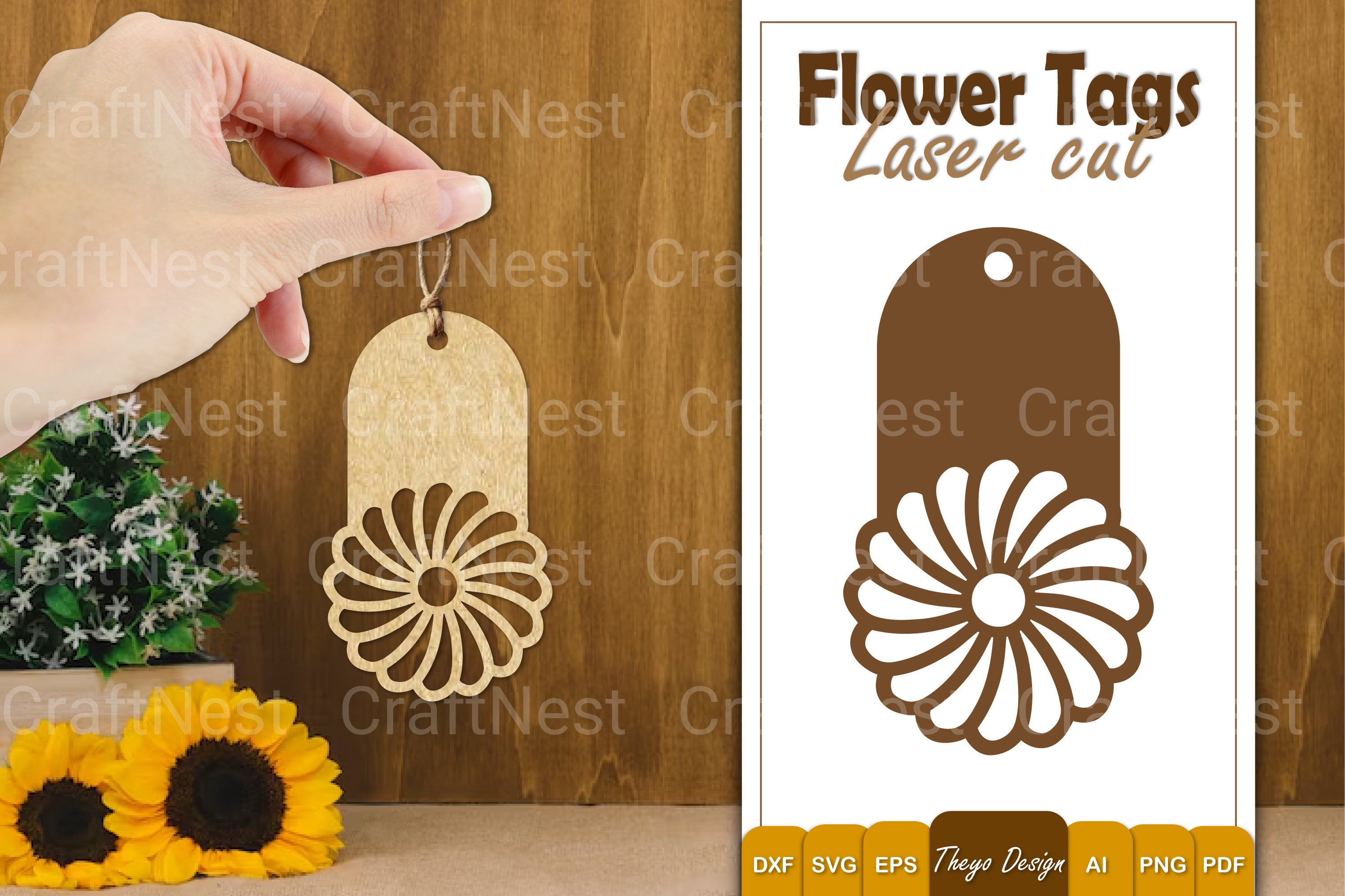 Flower Tags SVG Bundle