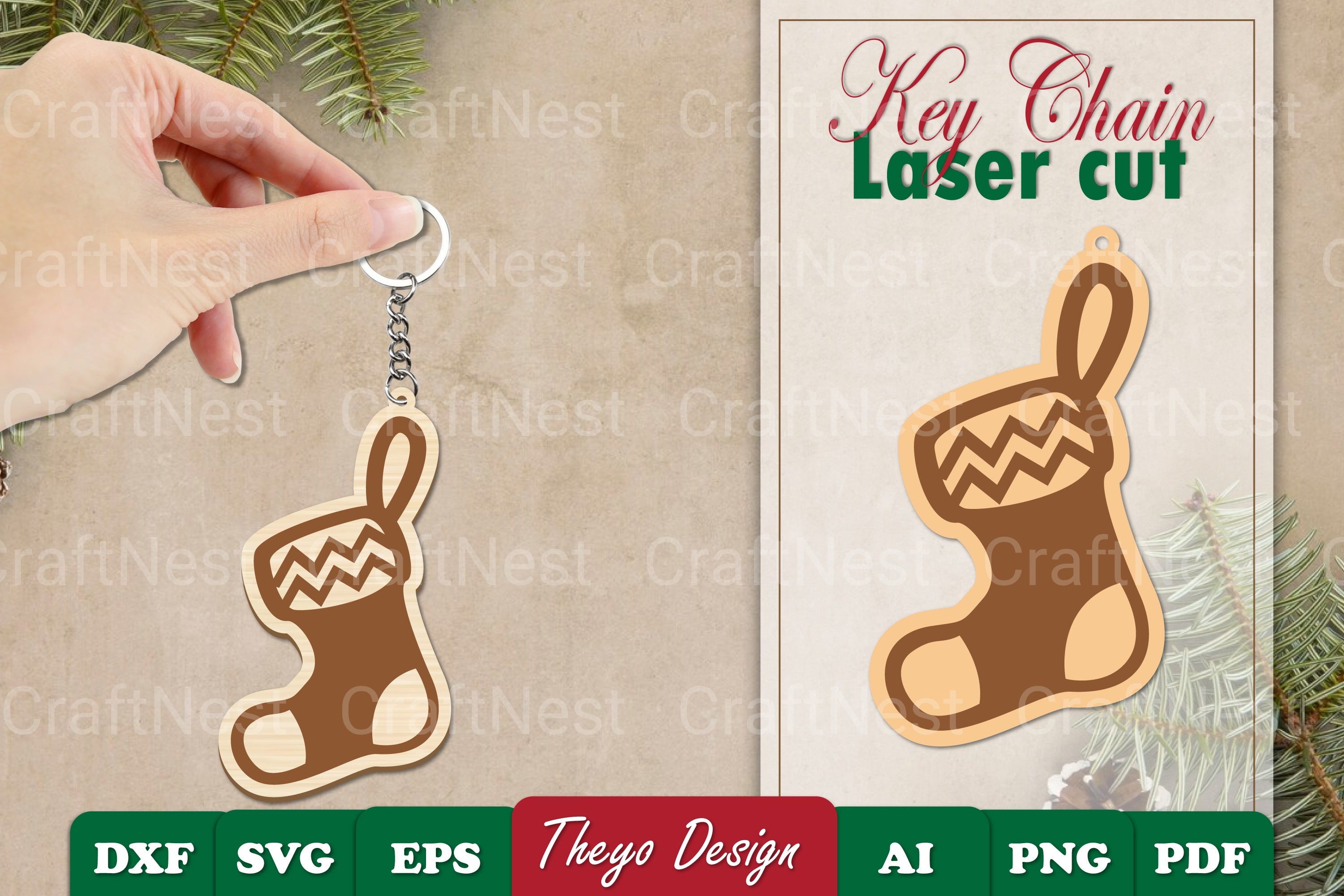 Christmas Keychain SVG Bundle