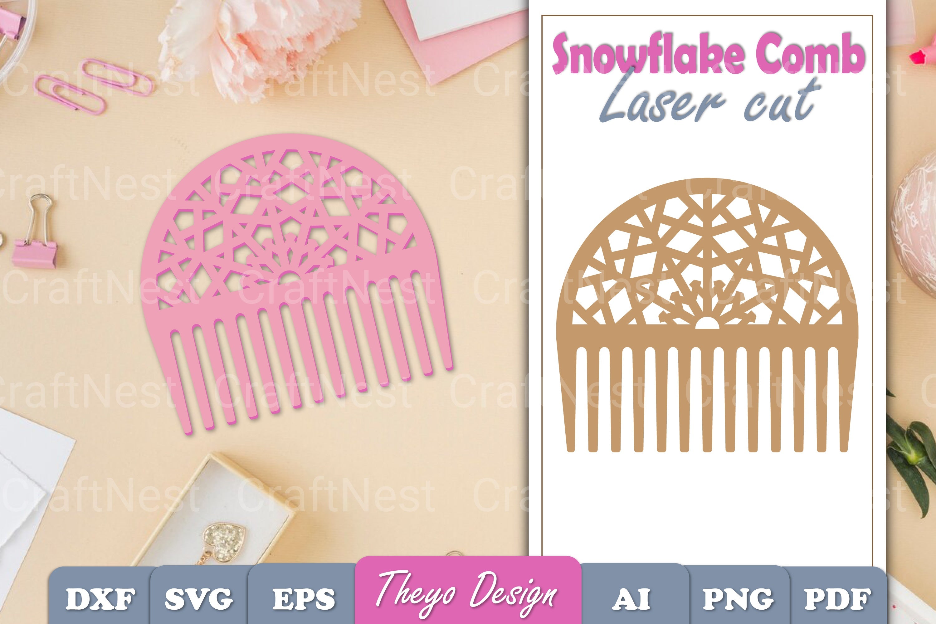 Comb Snowflake SVG Bundle