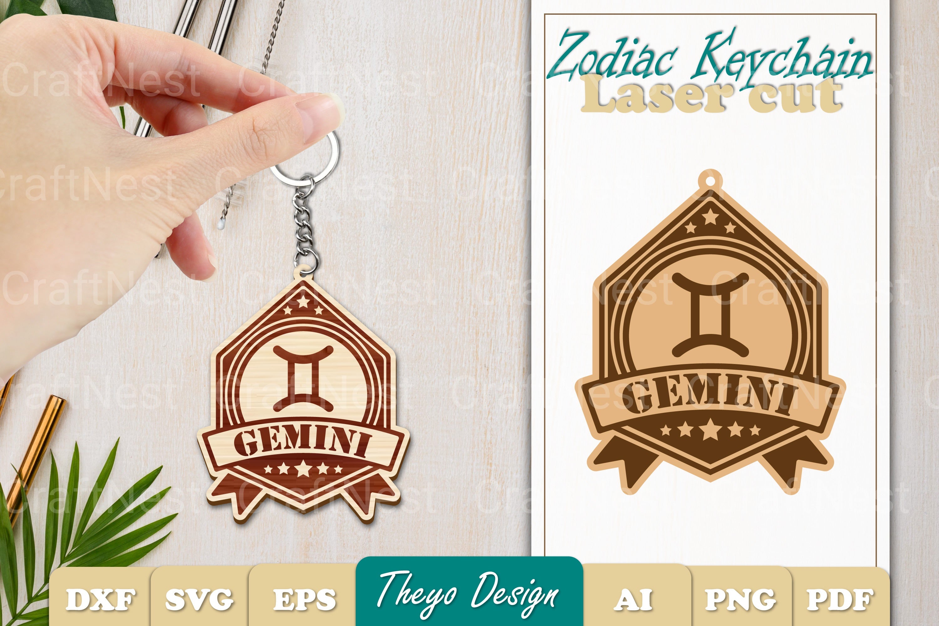 Zodiac Keychain SVG Bundle Collection