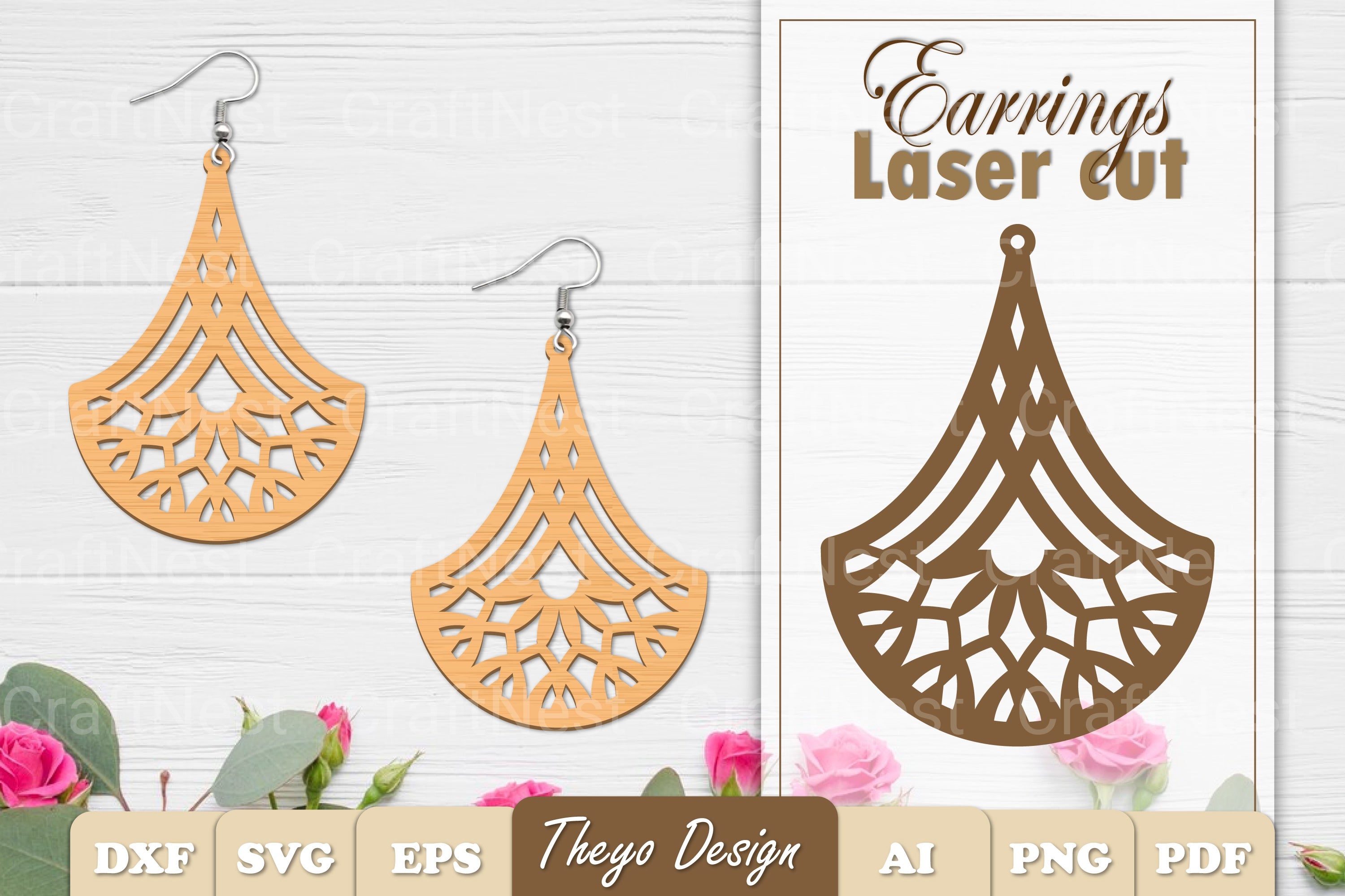 Earrings Mandala SVG Bundle