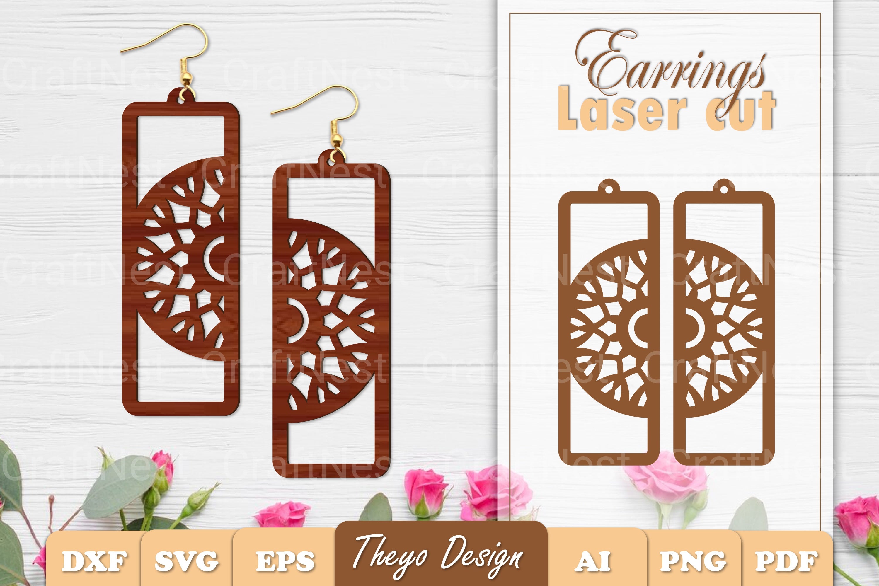 Earrings Mandala SVG Bundle