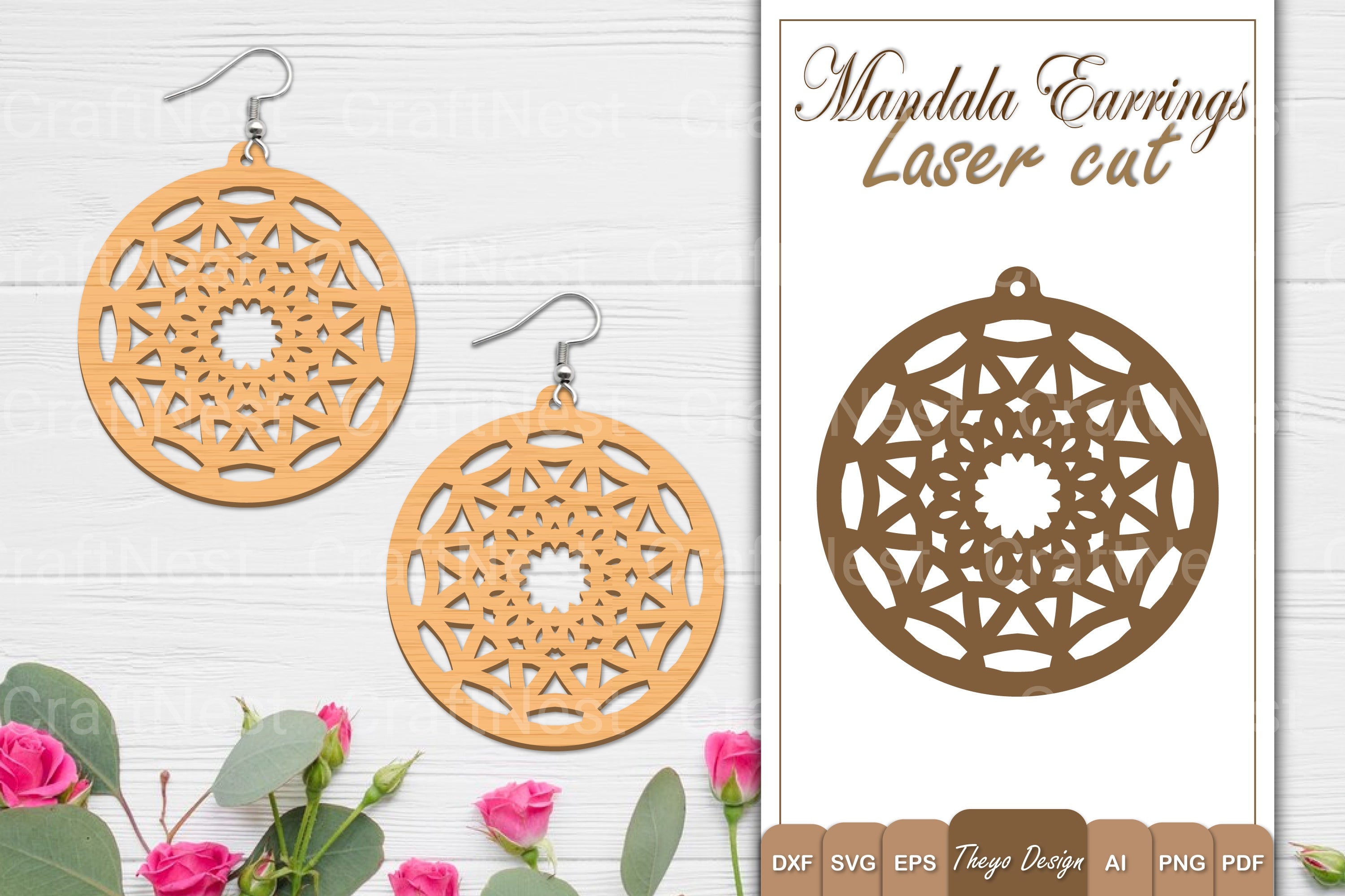 Earrings Mandala SVG Bundle