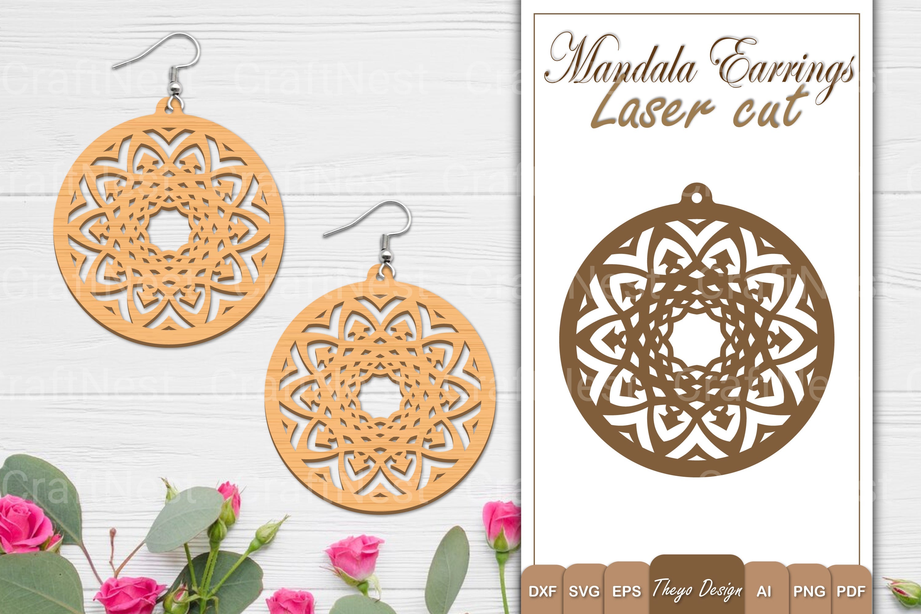 Earrings Mandala SVG Bundle
