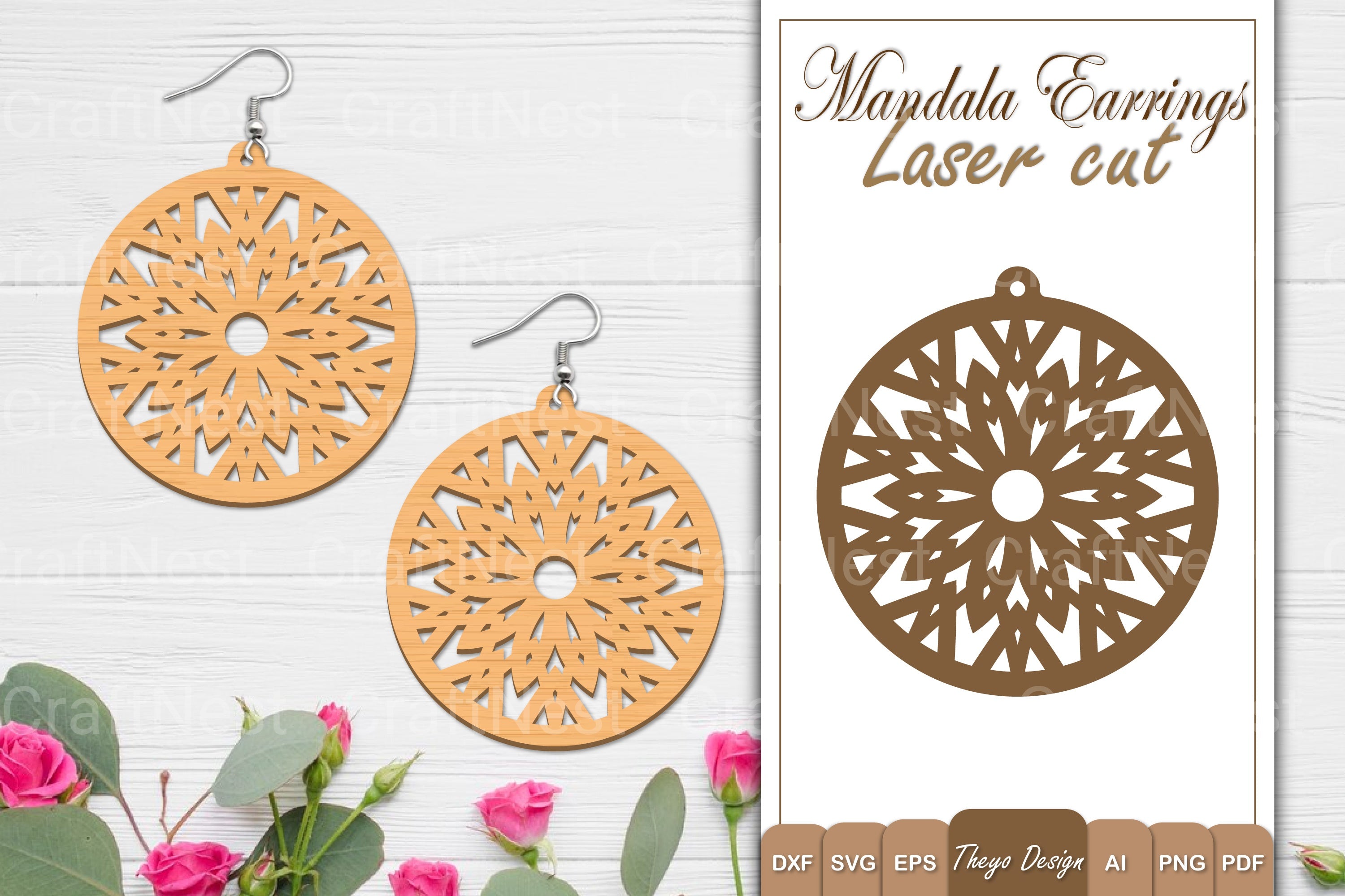 Earrings Mandala SVG Bundle