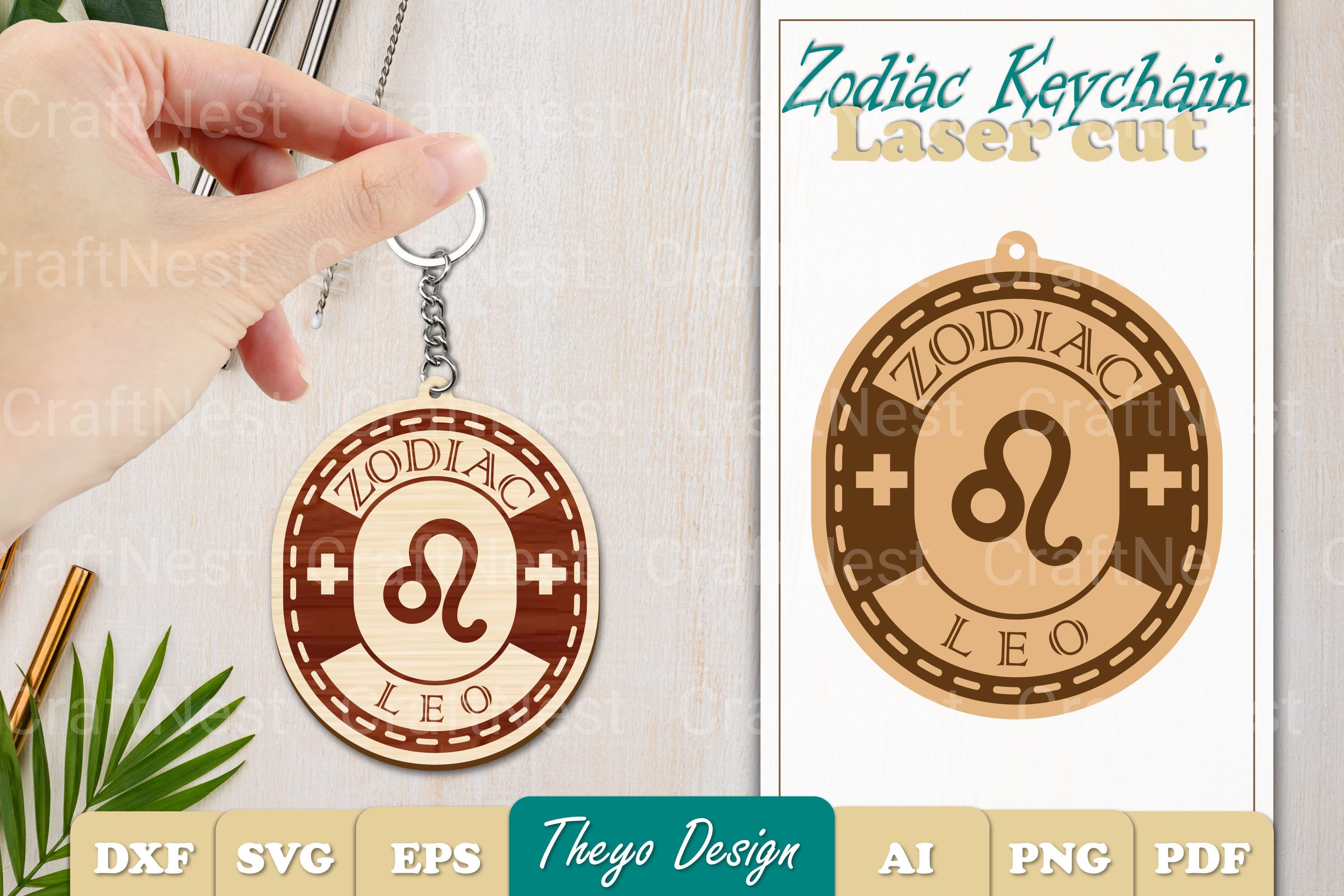 Zodiac Keychain SVG Bundle