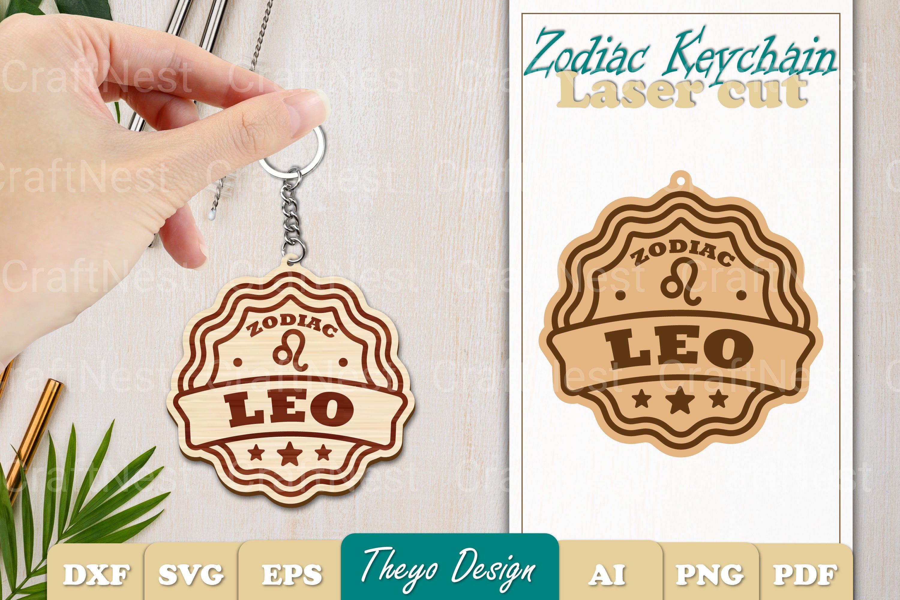 Zodiac Keychain SVG Bundle