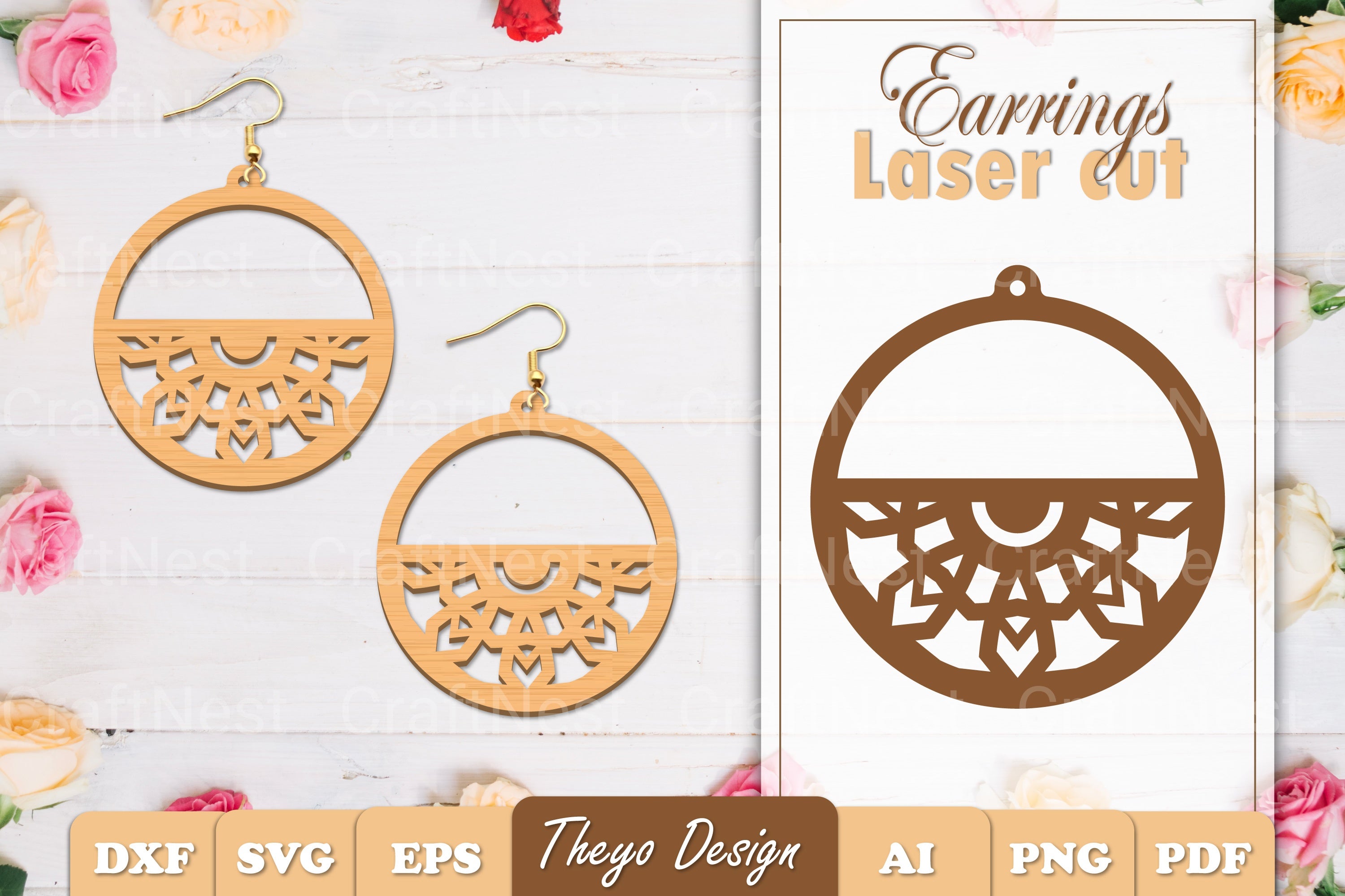 Earrings Mandala SVG Bundle