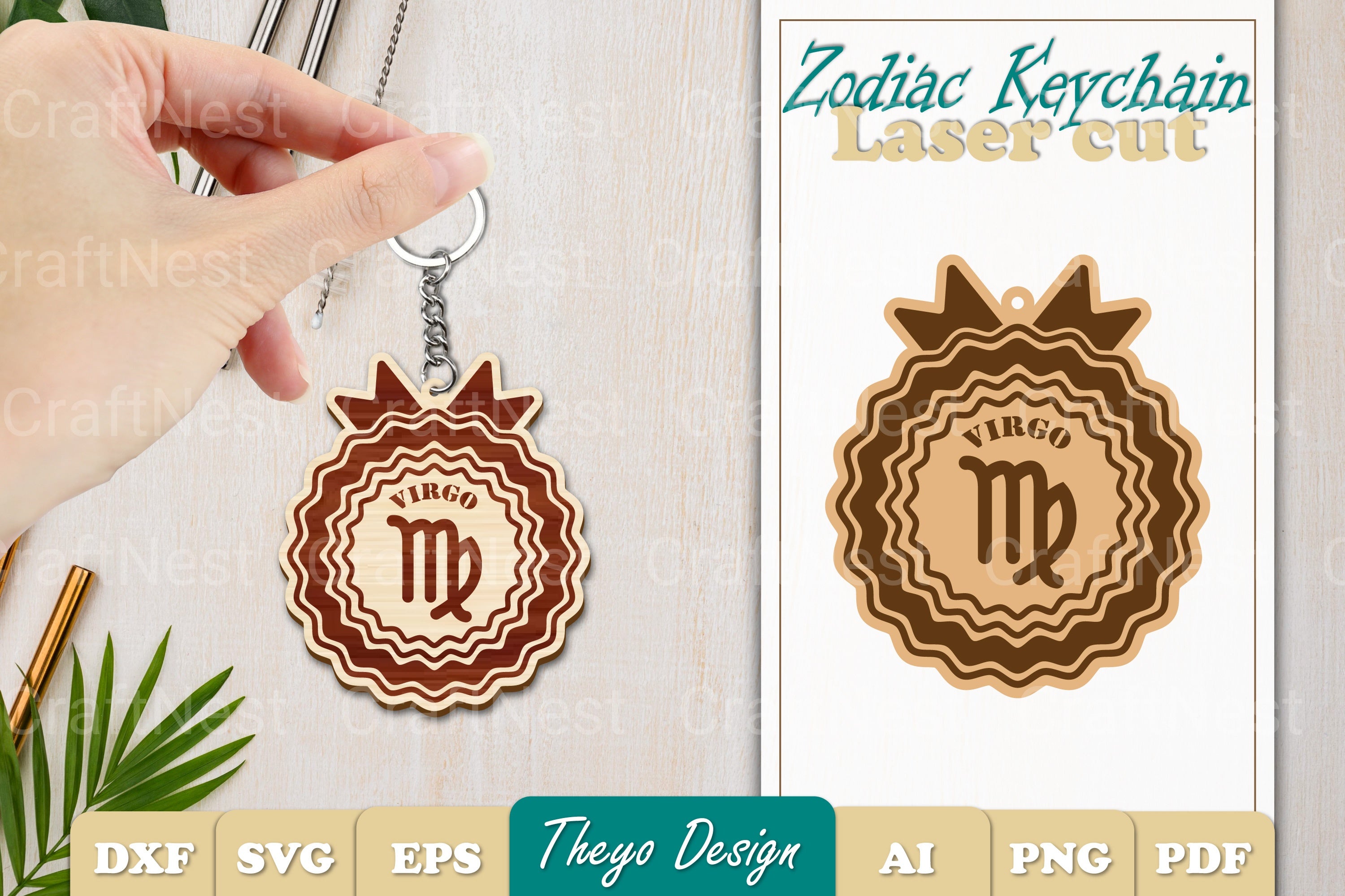 Zodiac Keychain SVG Bundle Collection