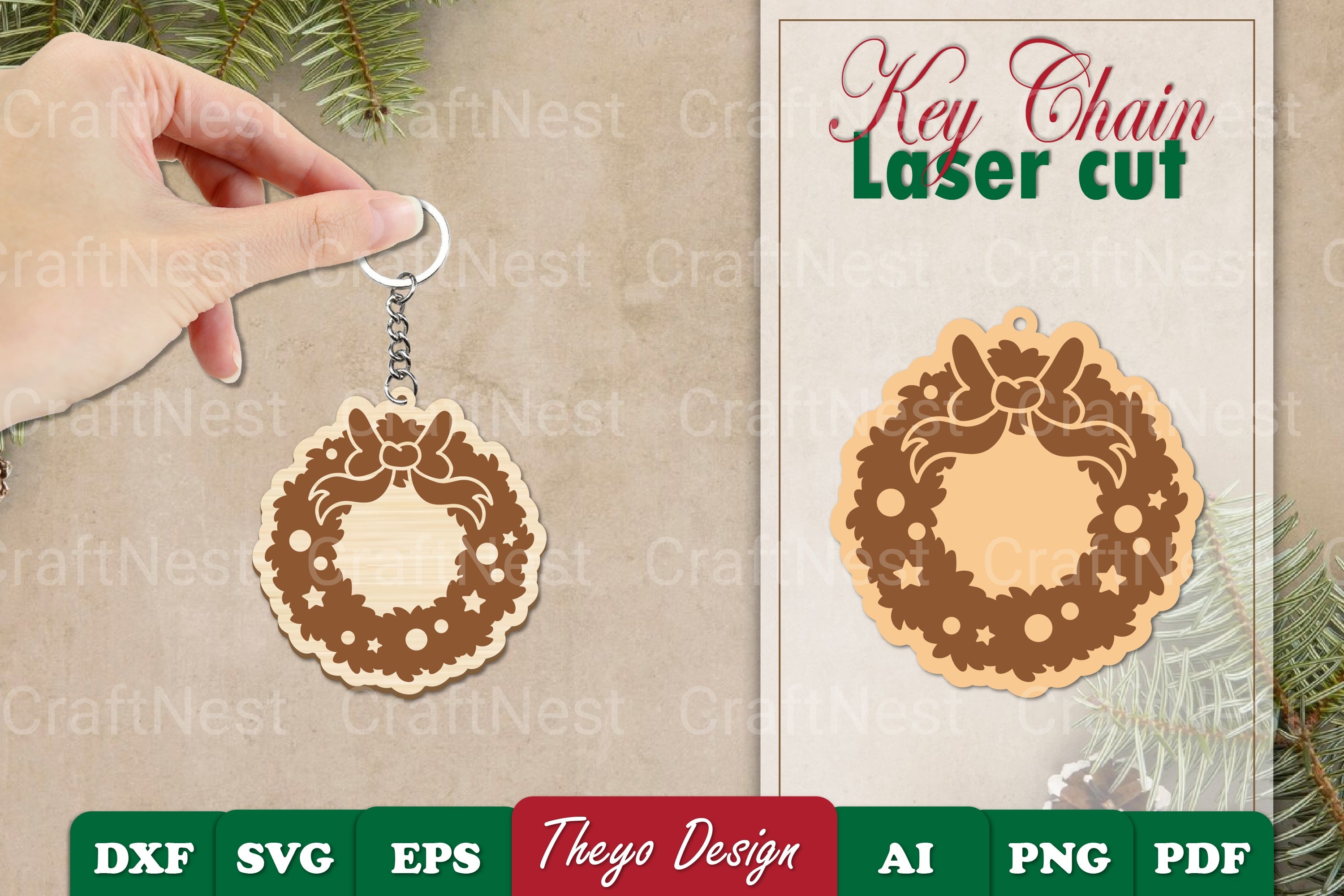 Christmas Keychain SVG Bundle