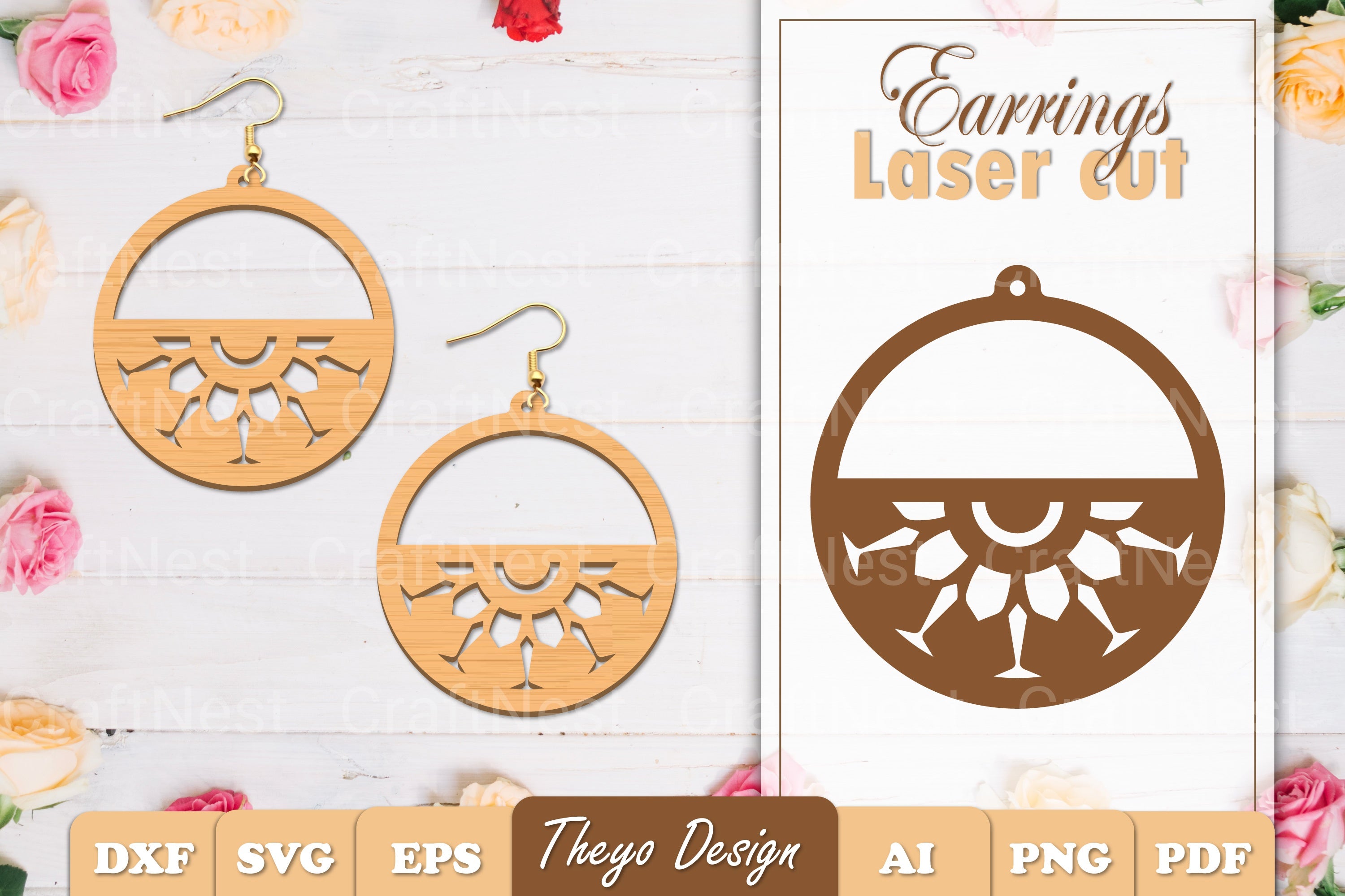 Earrings Mandala SVG Bundle
