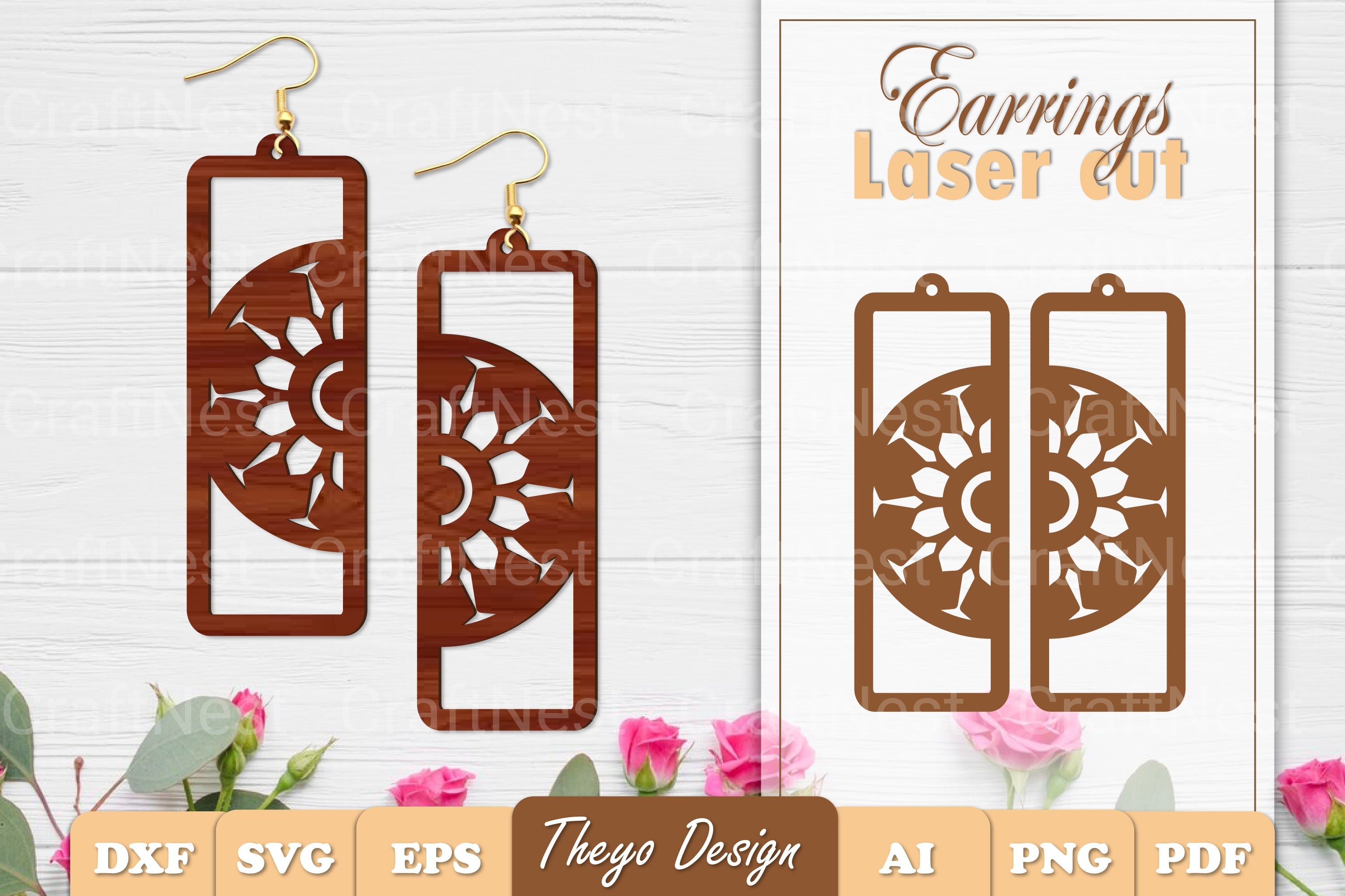 Earrings Mandala SVG Bundle