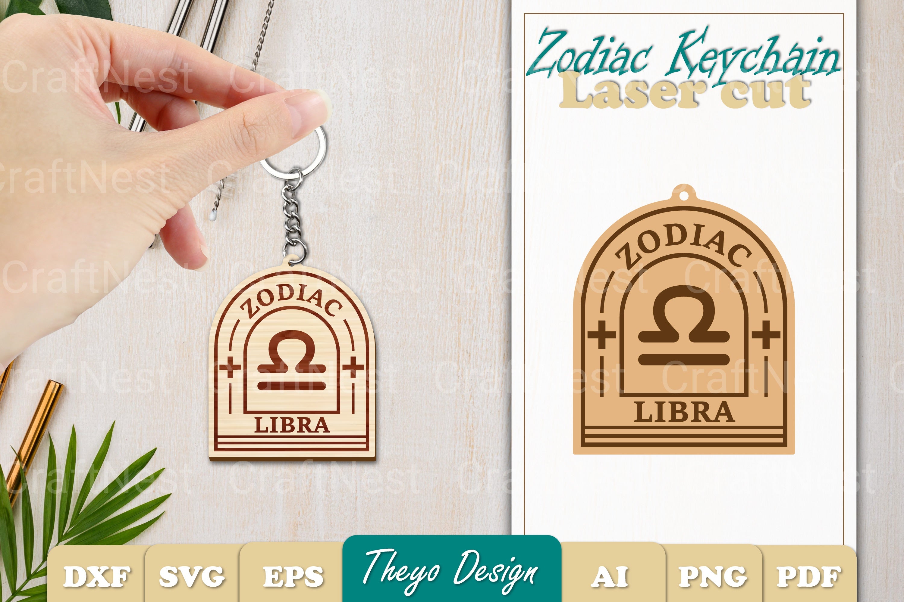 Zodiac Keychain SVG Bundle