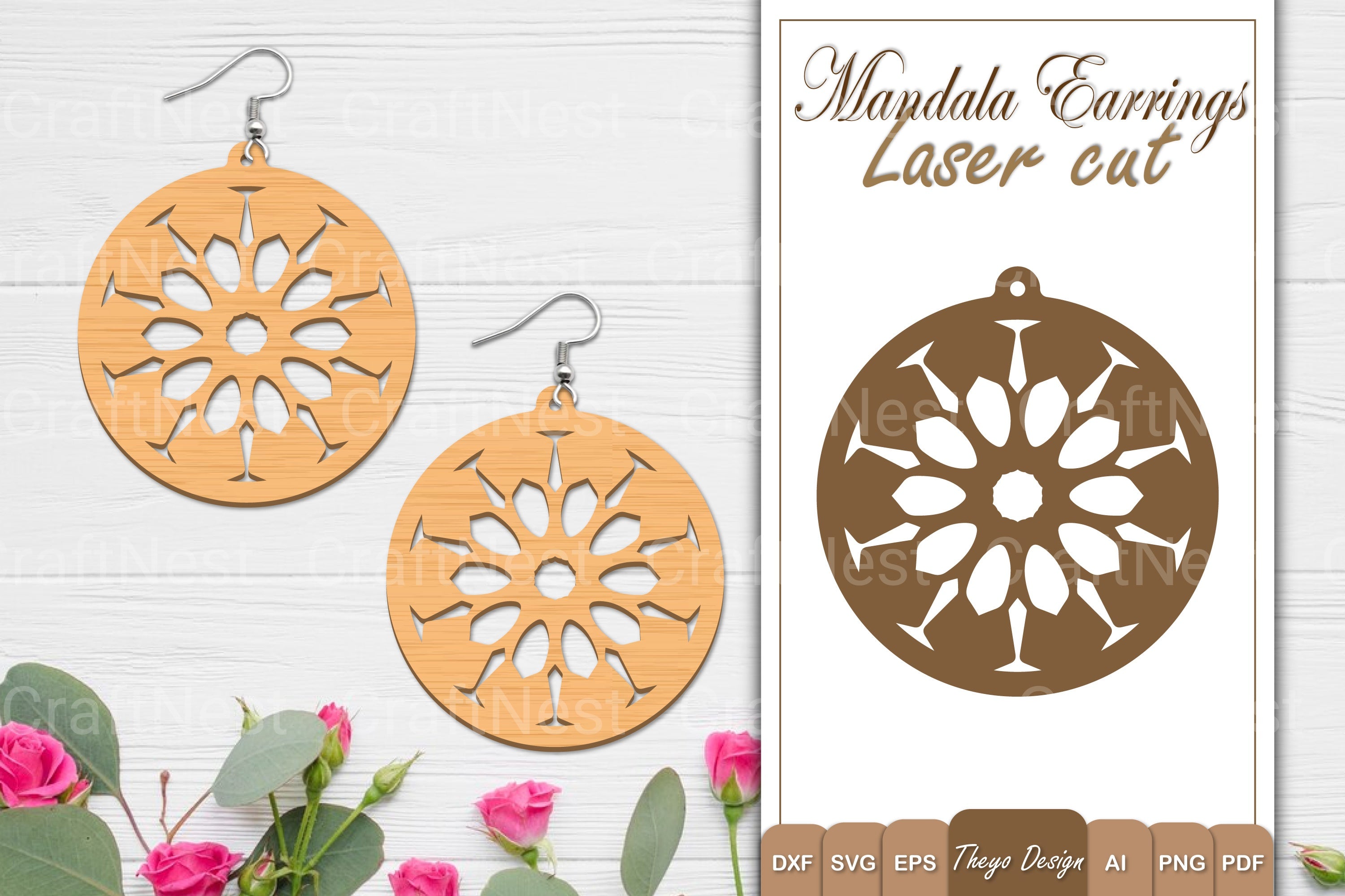 Earrings Mandala SVG Bundle
