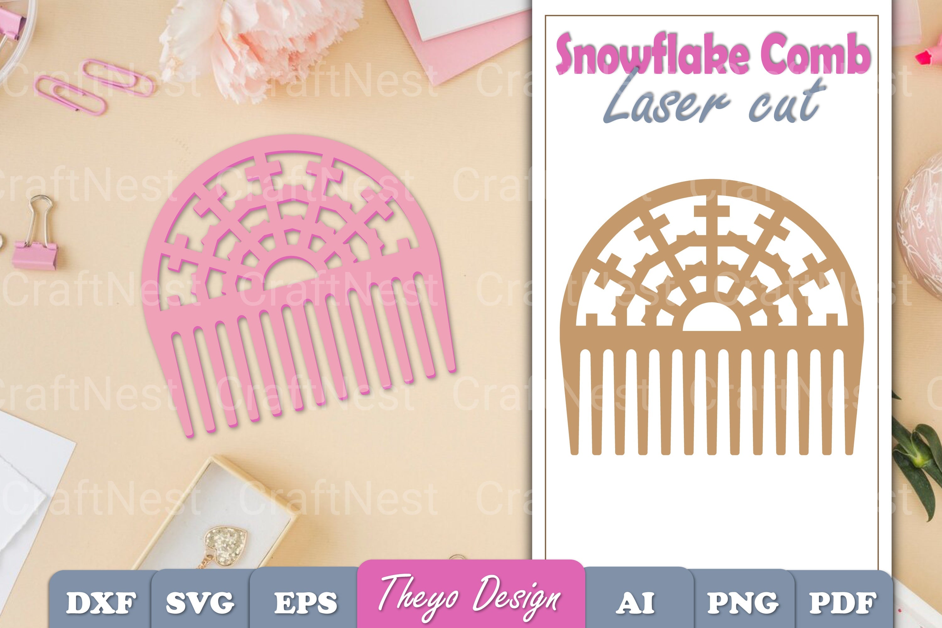 Comb Snowflake SVG Bundle