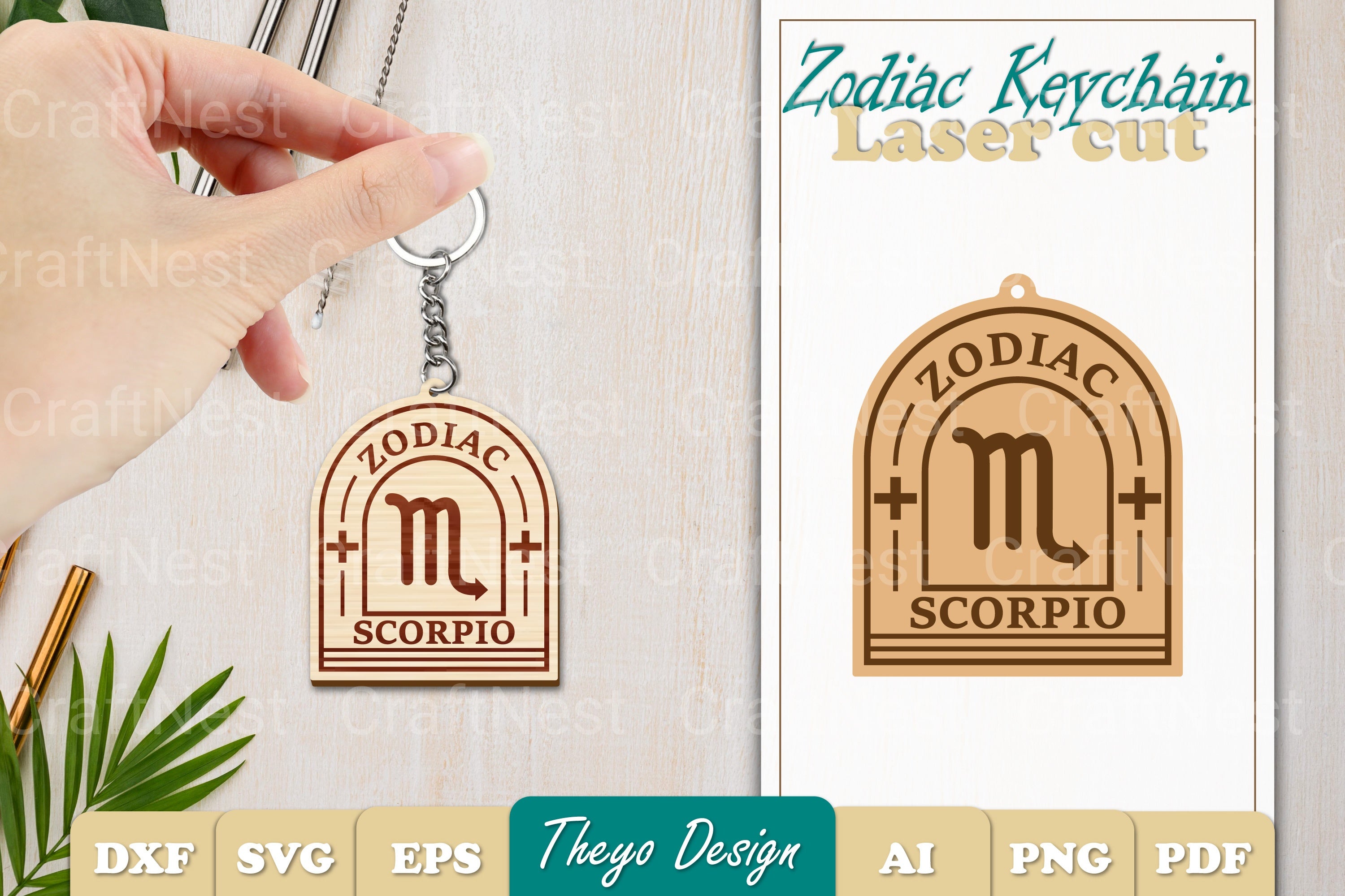 Zodiac Keychain SVG Bundle