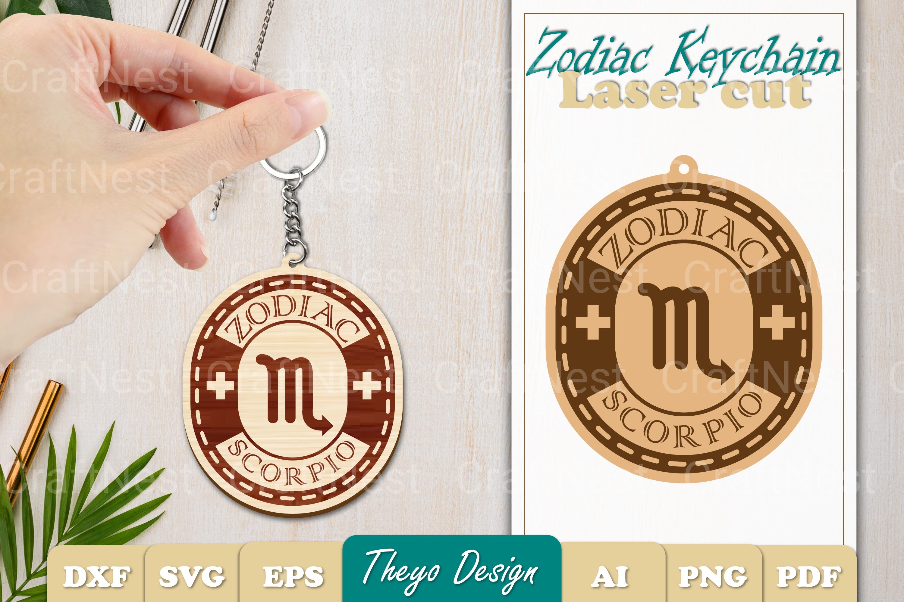 Zodiac Keychain SVG Bundle