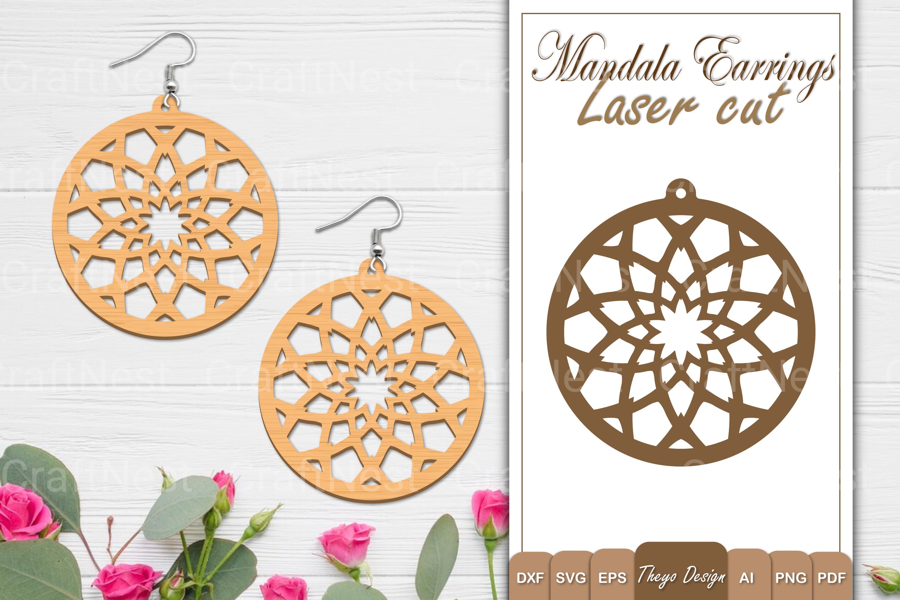 Earrings Mandala SVG Bundle