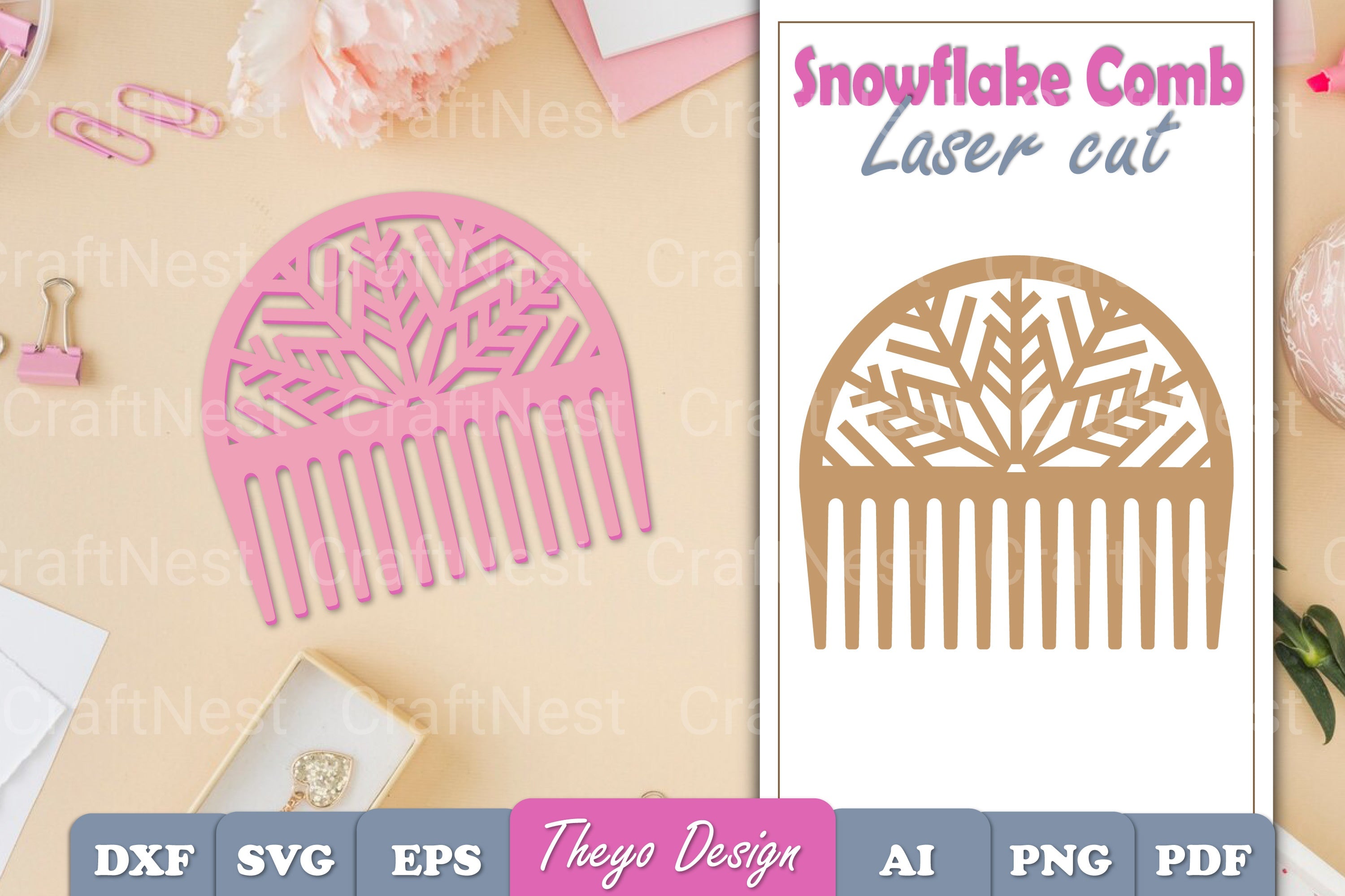 Comb Snowflake SVG Bundle