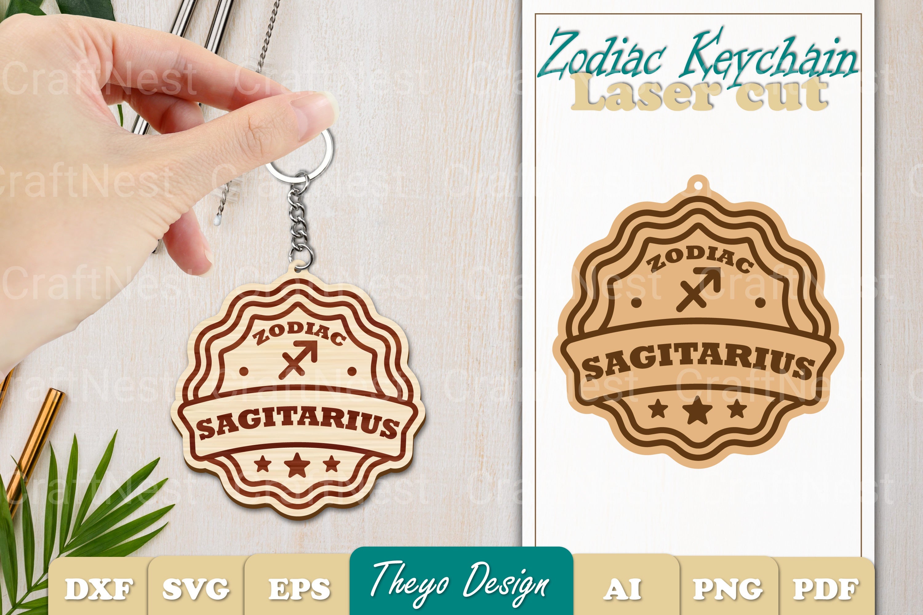 Zodiac Keychain SVG Bundle