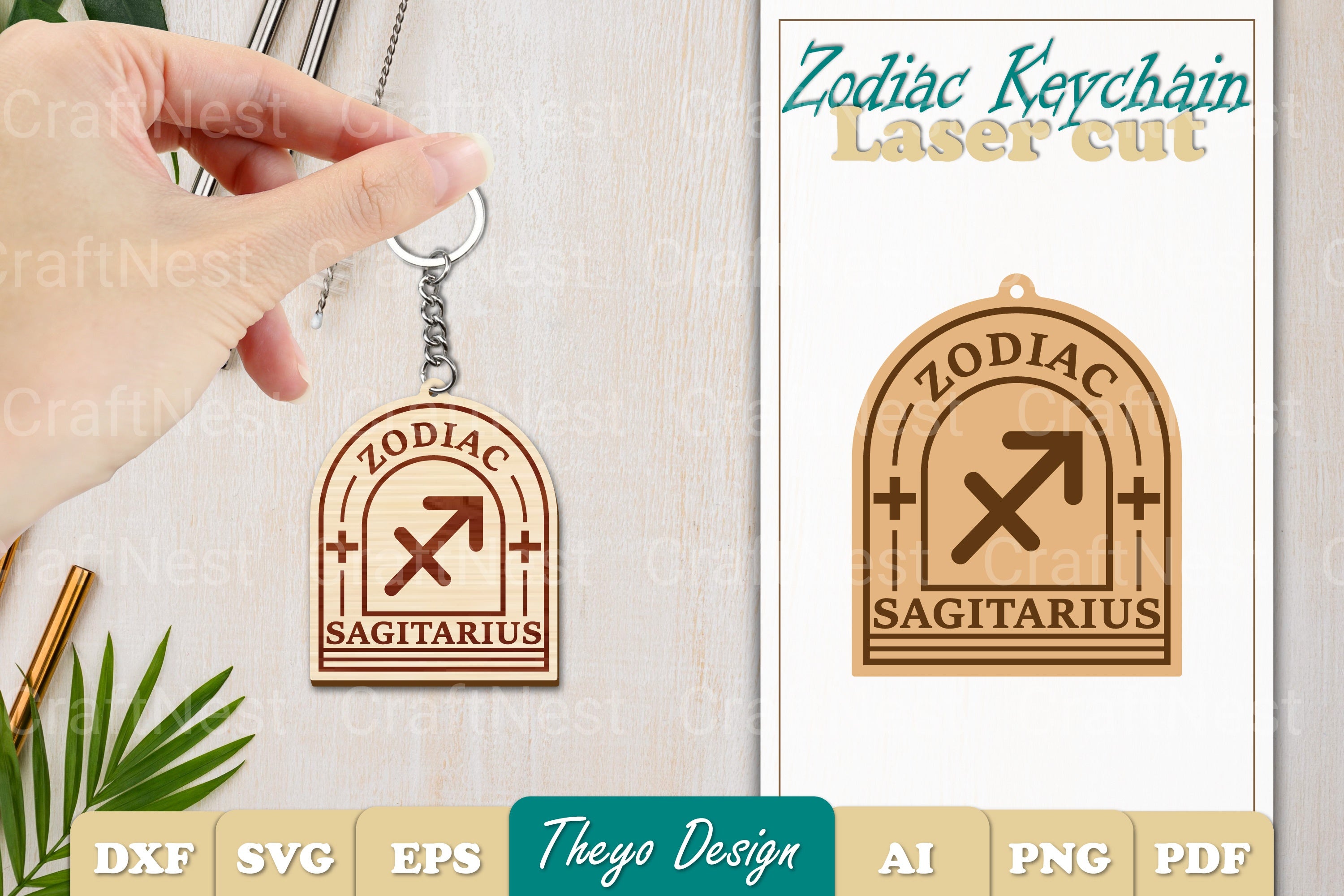 Zodiac Keychain SVG Bundle