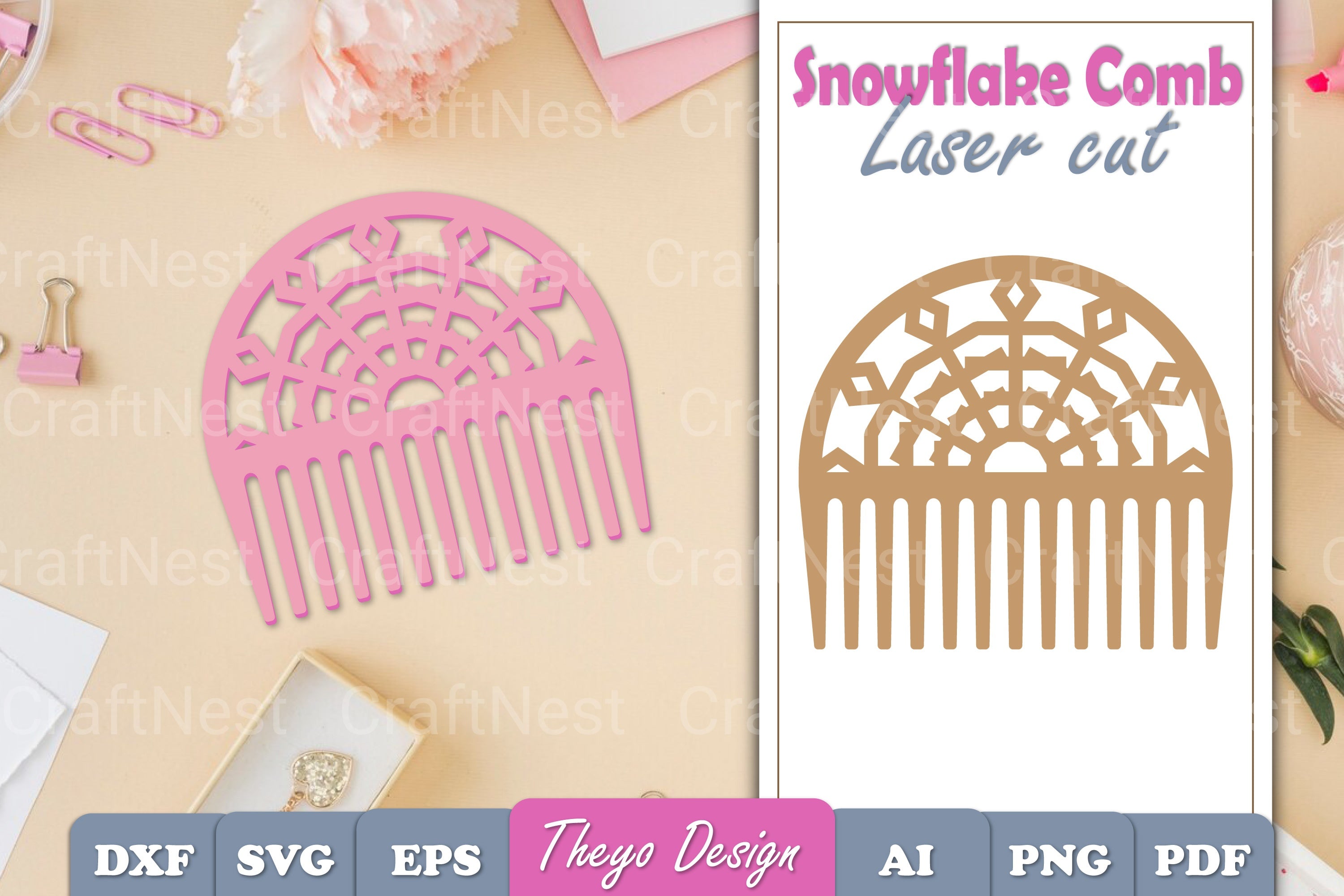 Comb Snowflake SVG Bundle