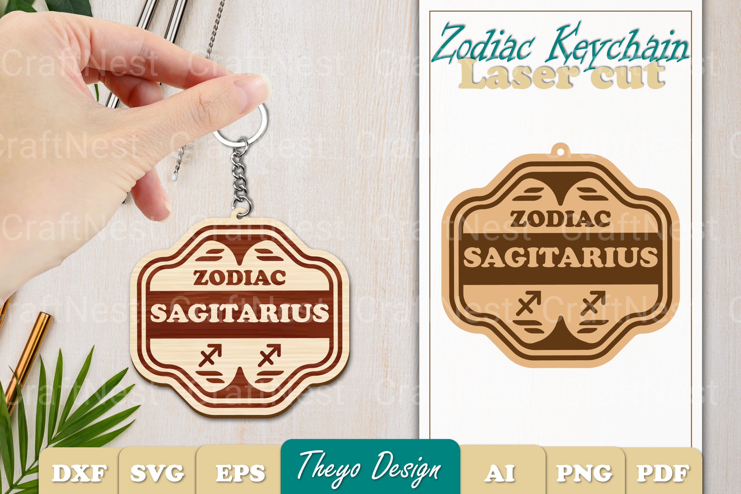 Zodiac Keychain SVG Bundle