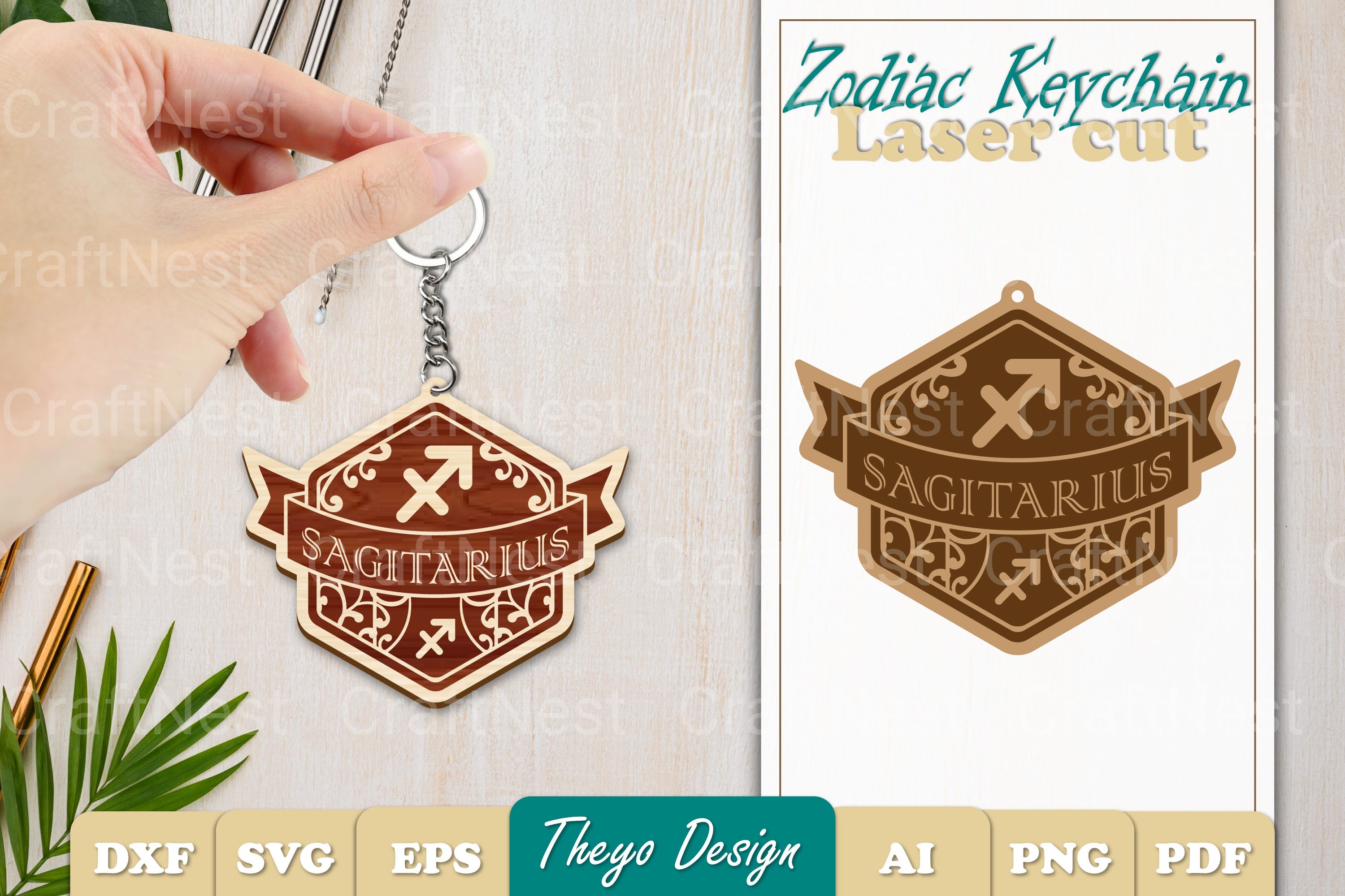 Zodiac Keychain SVG Bundle